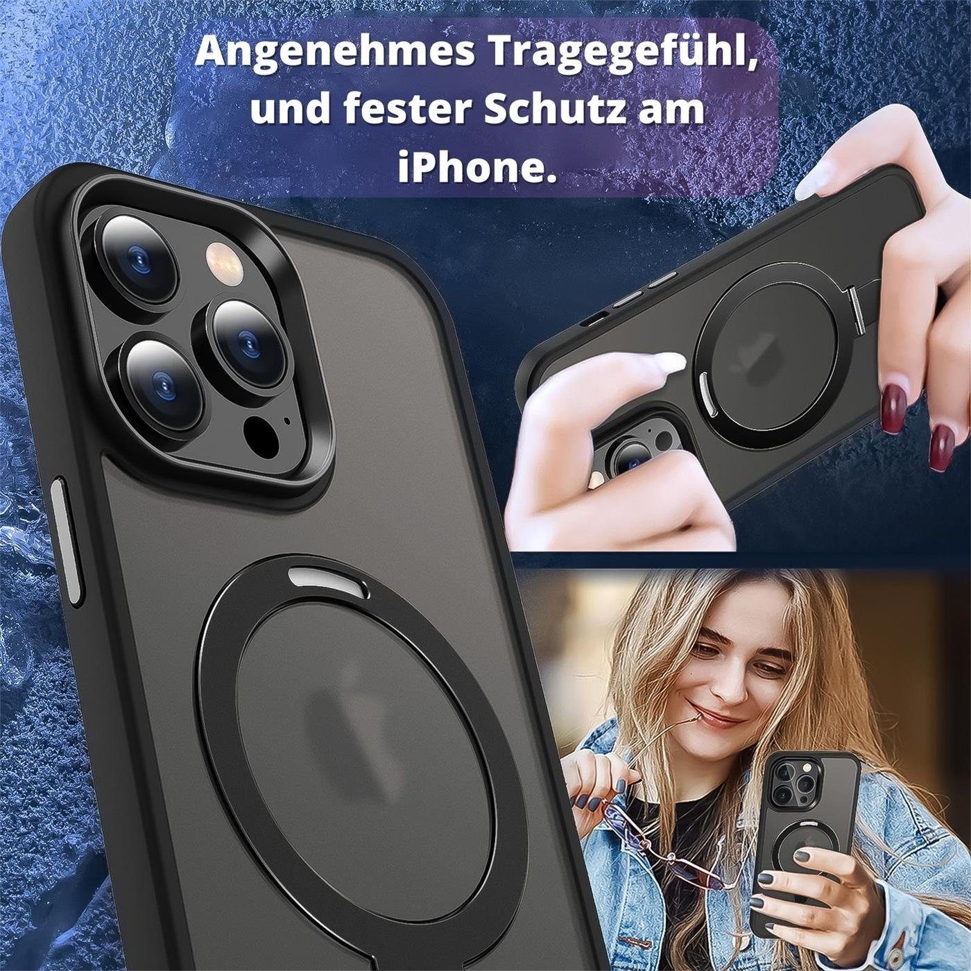 CoolGadget Handyhülle Schwarz als 2in1 Schutz Cover Set für das Apple iPhone 12 Pro Max 6,7 Zoll, 2x Glas Display Schutz Folie + 1x TPU Case Hülle für iPhone 12 – Bild 5 von 5