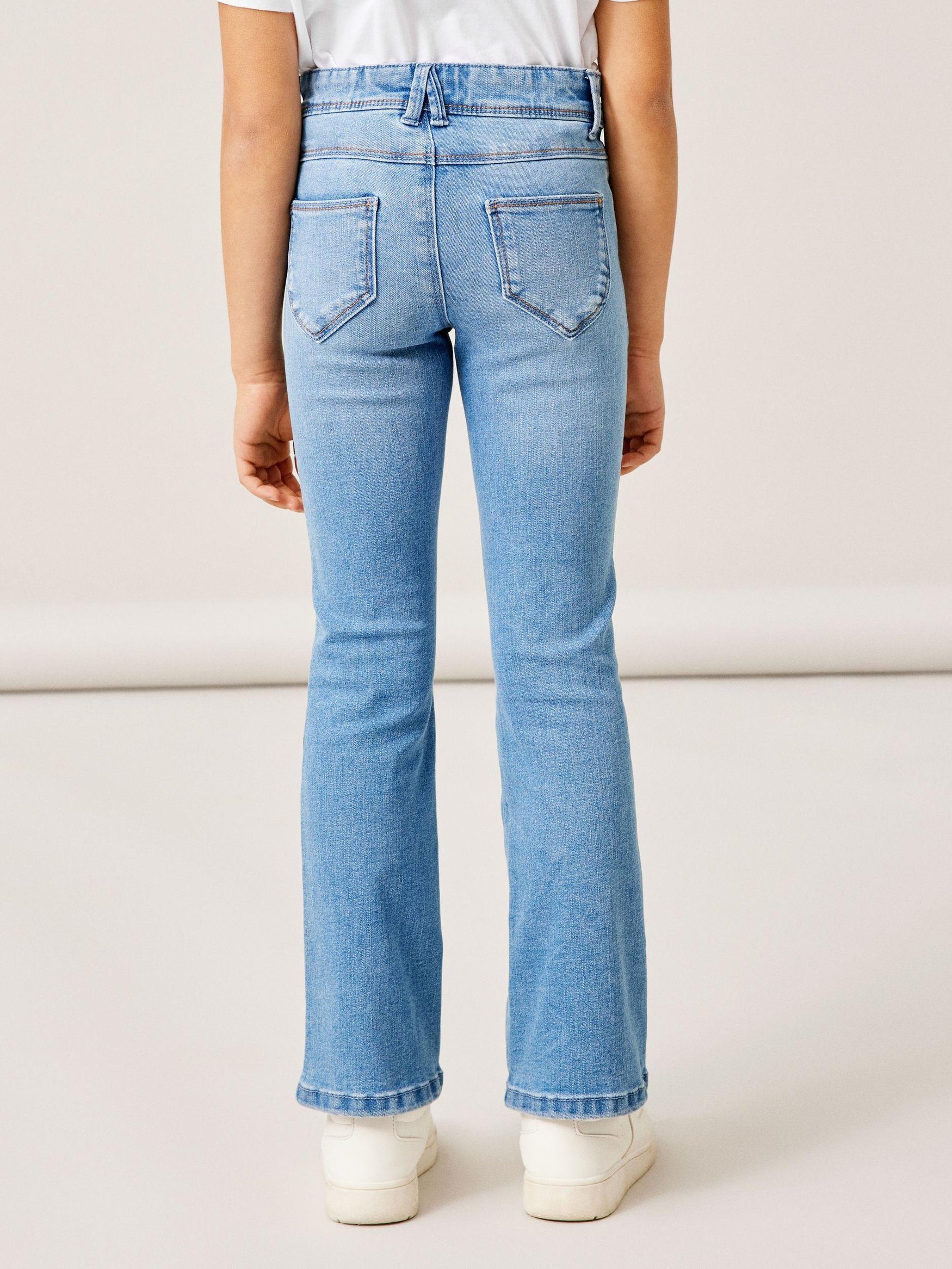 Regular-fit-Jeans NKFPOLLY It Mädchen in Leg Name Straight Jeans Hose 5535 Denim Blau