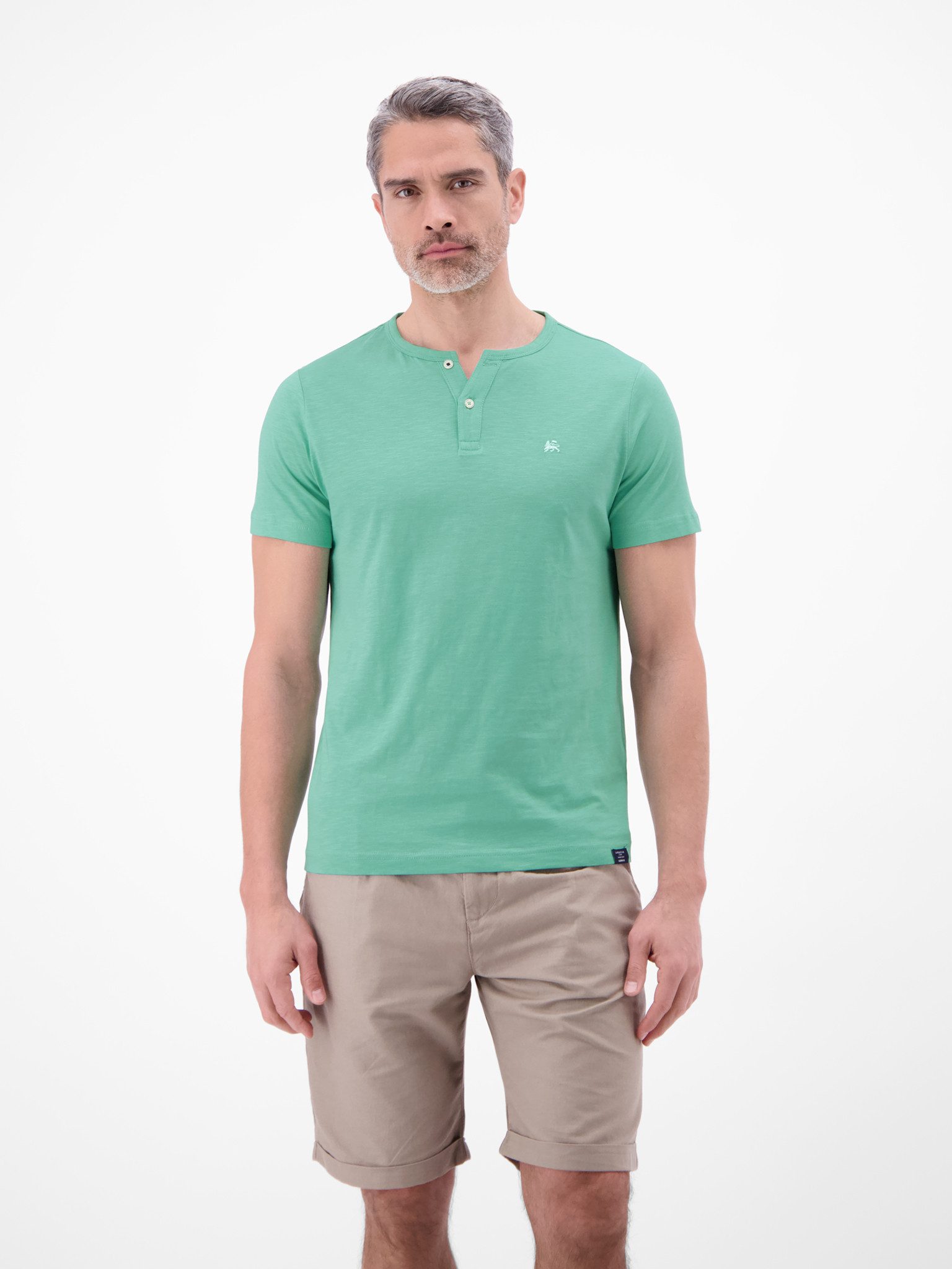 LERROS Kurzarmshirt mit Serafino-Kragen günstig online kaufen