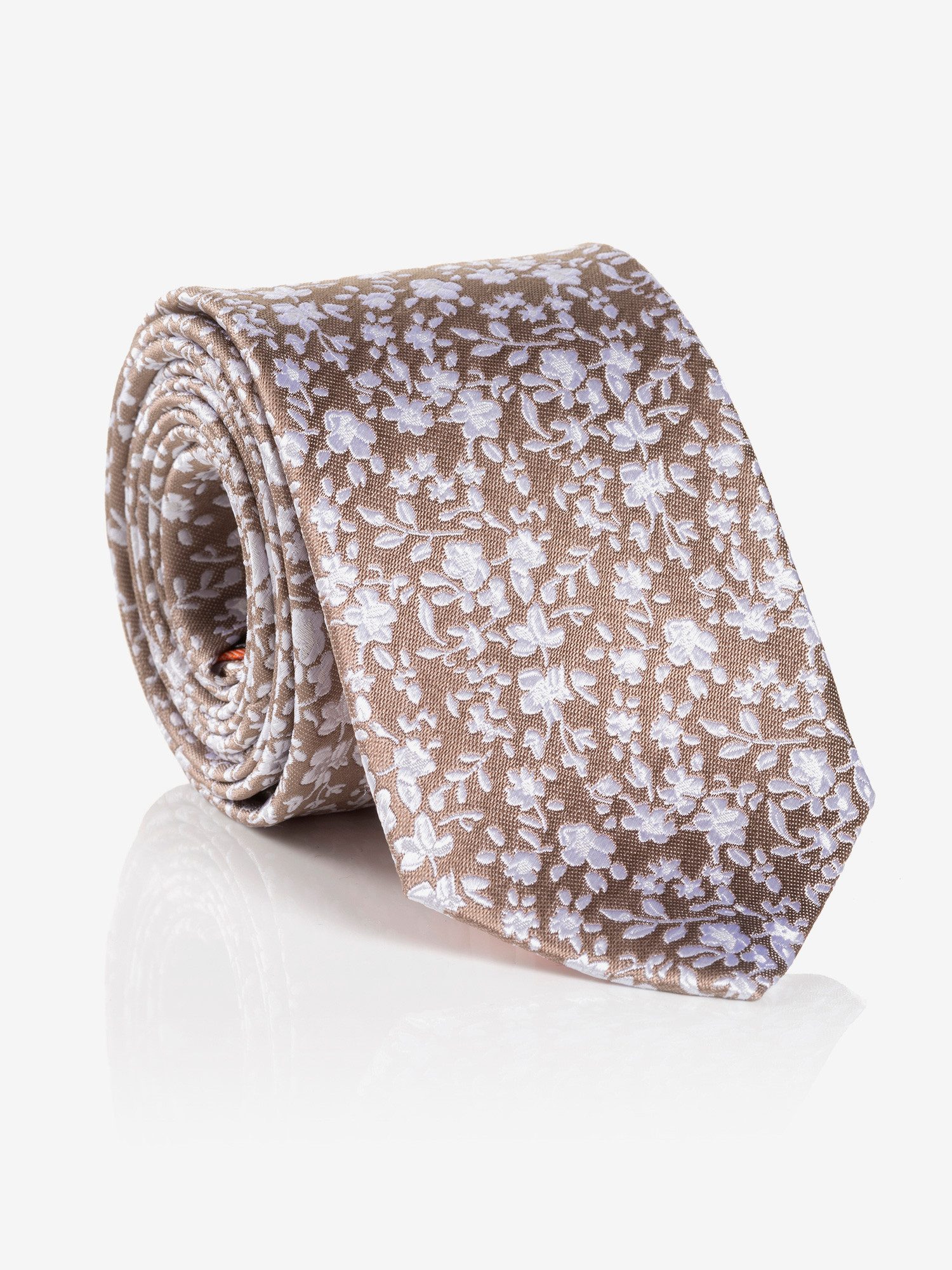 MONTI Krawatte (1-St) aus reiner Seide, mit Blumenmuster, 6,5 cm breit