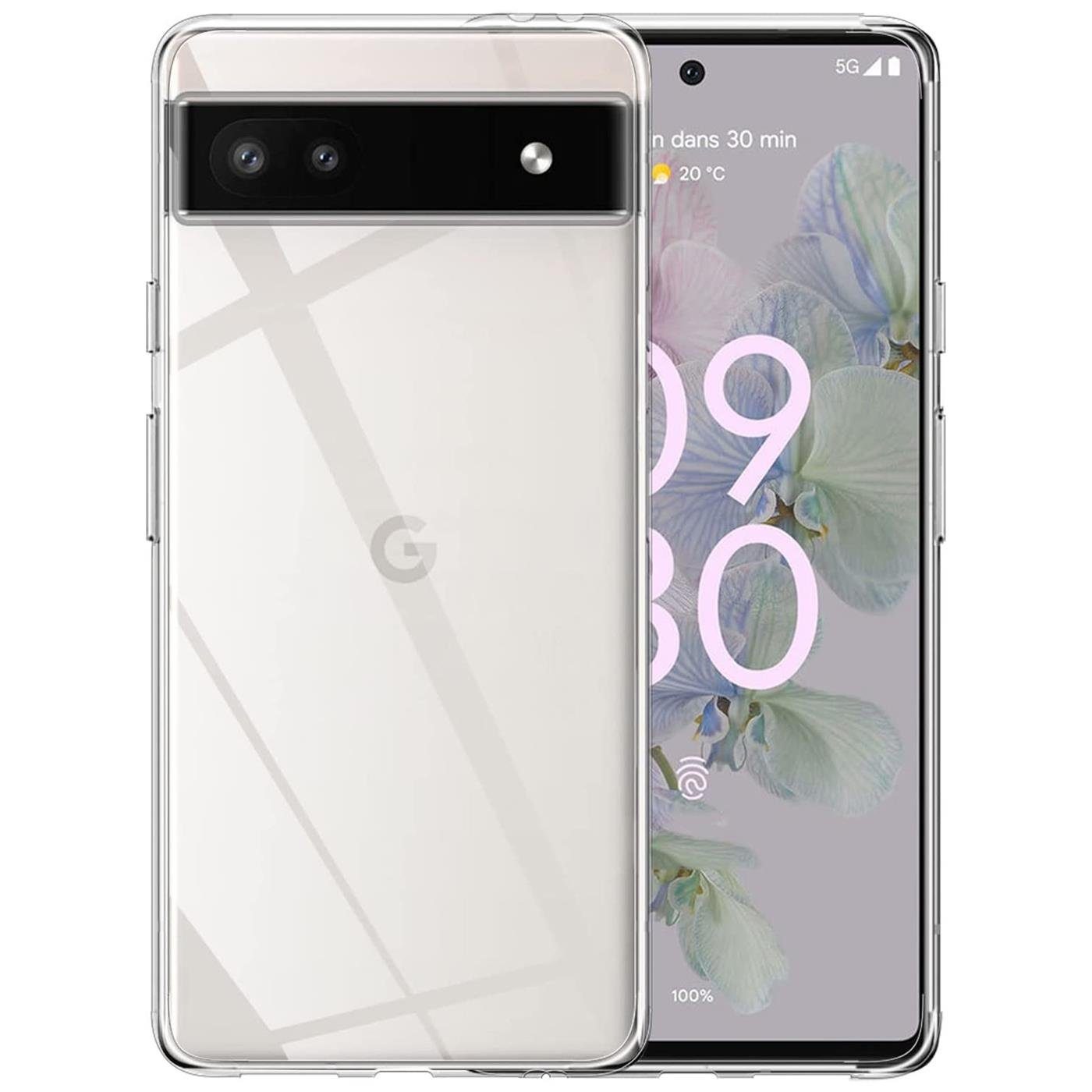 CoolGadget Handyhülle Silikon Handy Hülle Slim für Google Pixel 6a 6,1 Zoll, dünne TPU Schutzhülle Case in transparent / durchsichtig