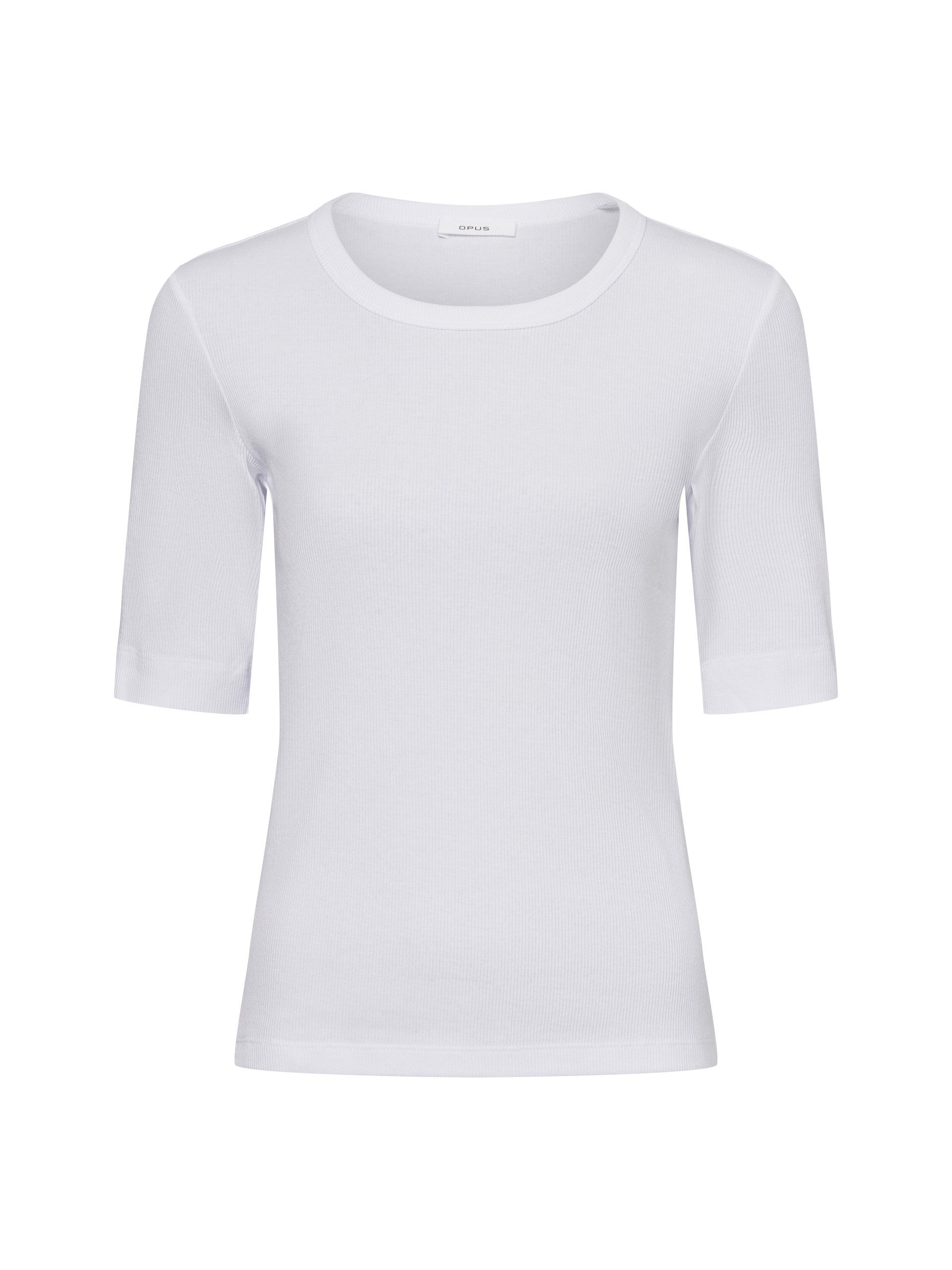 OPUS Kurzarmshirt Feines Rippshirt SUSTAFA Slim günstig online kaufen
