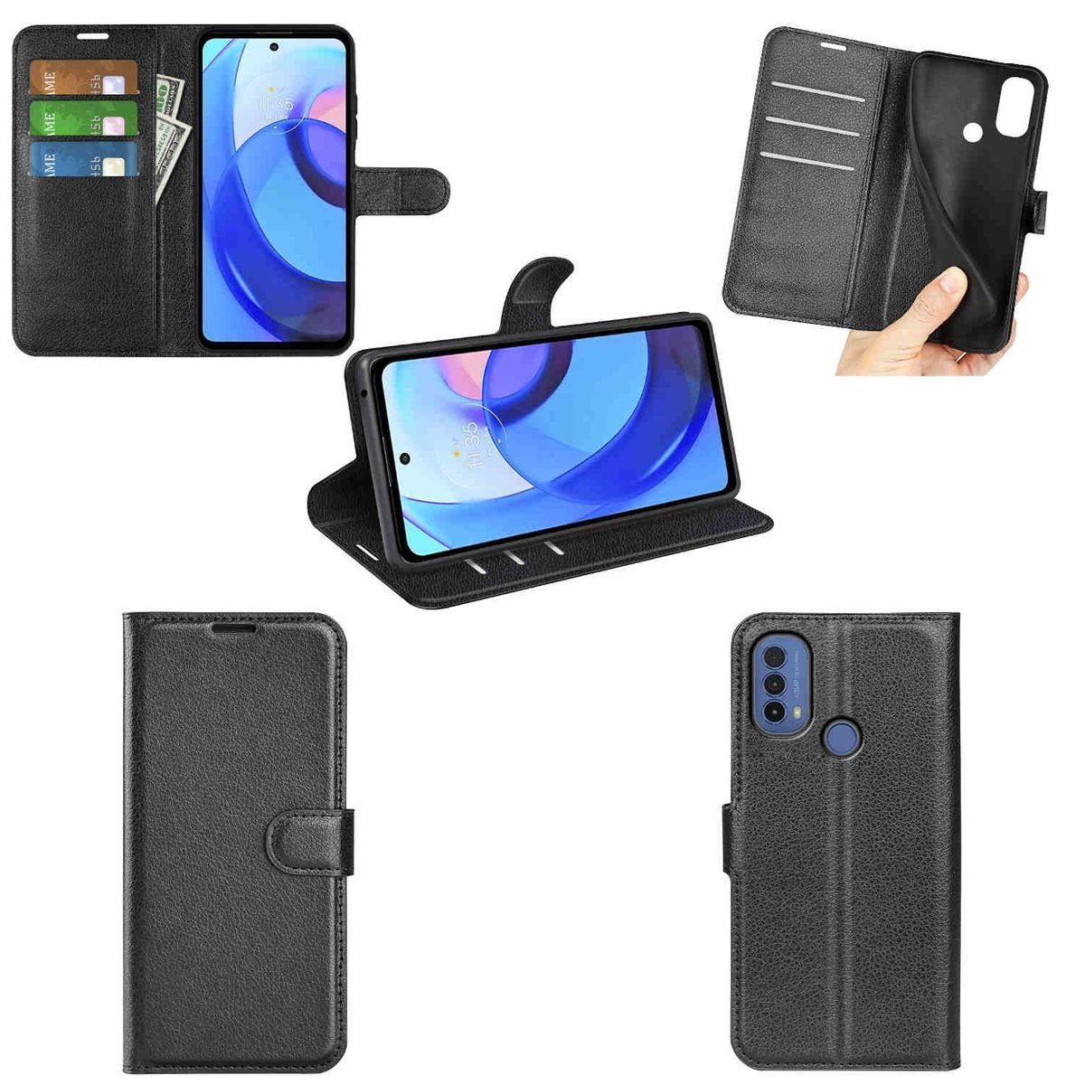 Wigento Handyhülle Für Motorola Moto E20 Handy Tasche Wallet Premium Schutz Hülle Case Cover Etuis Neu Zubehör