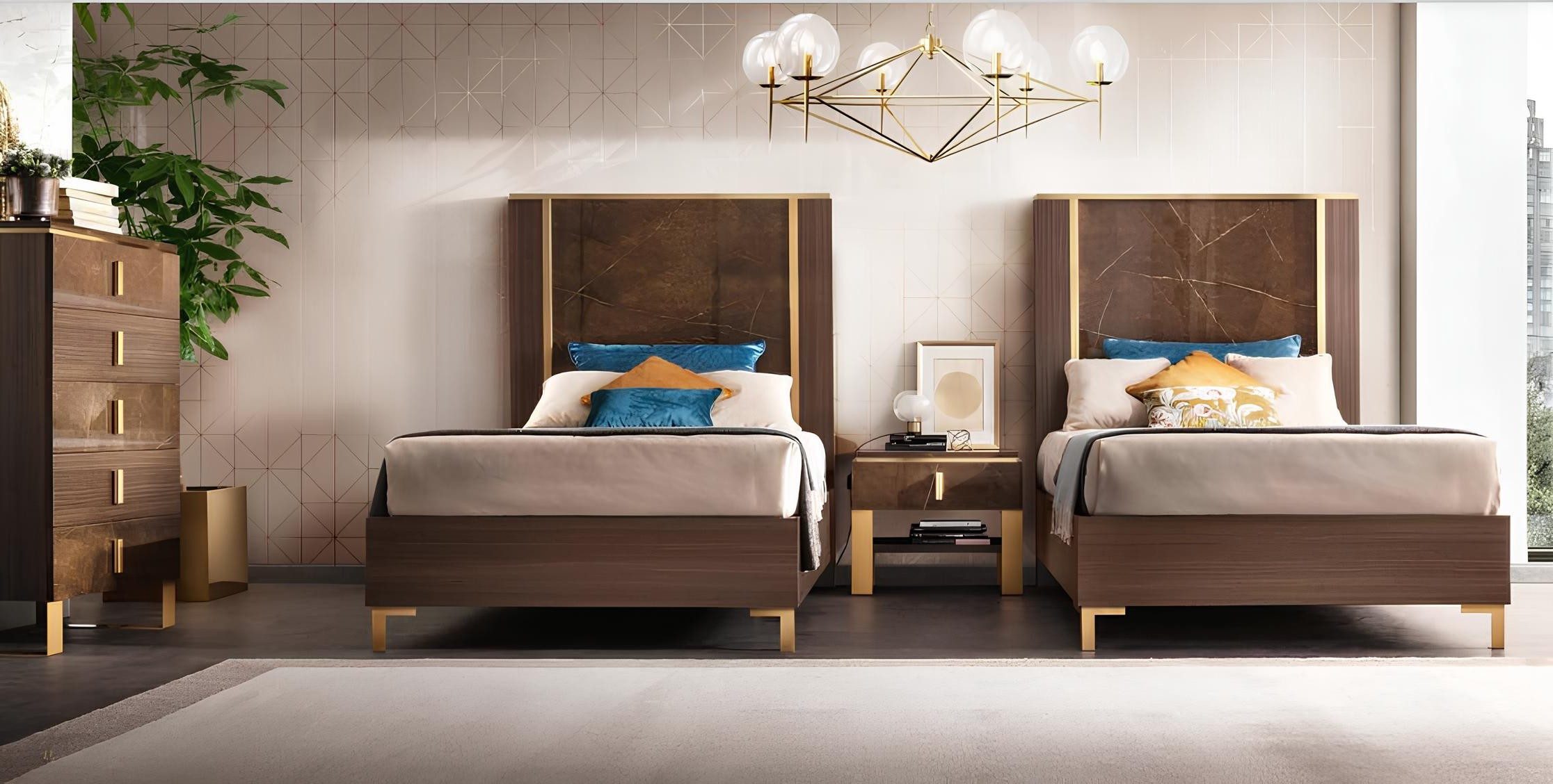 Xlmoebel Einzelbett Luxuriöses Doppel aus Holz 120x200cm im Royal Design (Bett, 1-tlg., Luxuriöses Doppelbett 120x200cm), Made in Europa