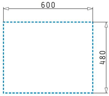 Pyramis Edelstahlspüle PYRAMIS Athena (62x50) 1B 1D, Rechteckig, 62/50 cm, Inklusive Drehexcenterfernbedienung, zum wechselseitigen Einbau geeignet