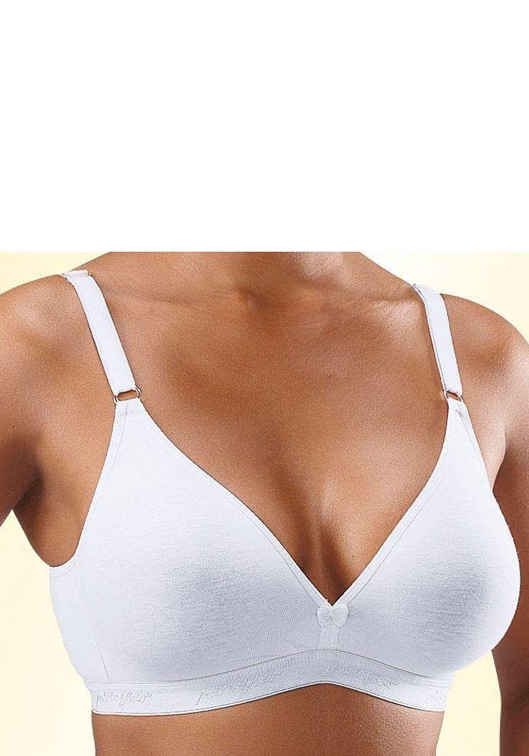 petite fleur Bralette-BH (Packung, 3 Stück) ohne Bügel im Triangel-Schnitt aus schöner Baumwolle