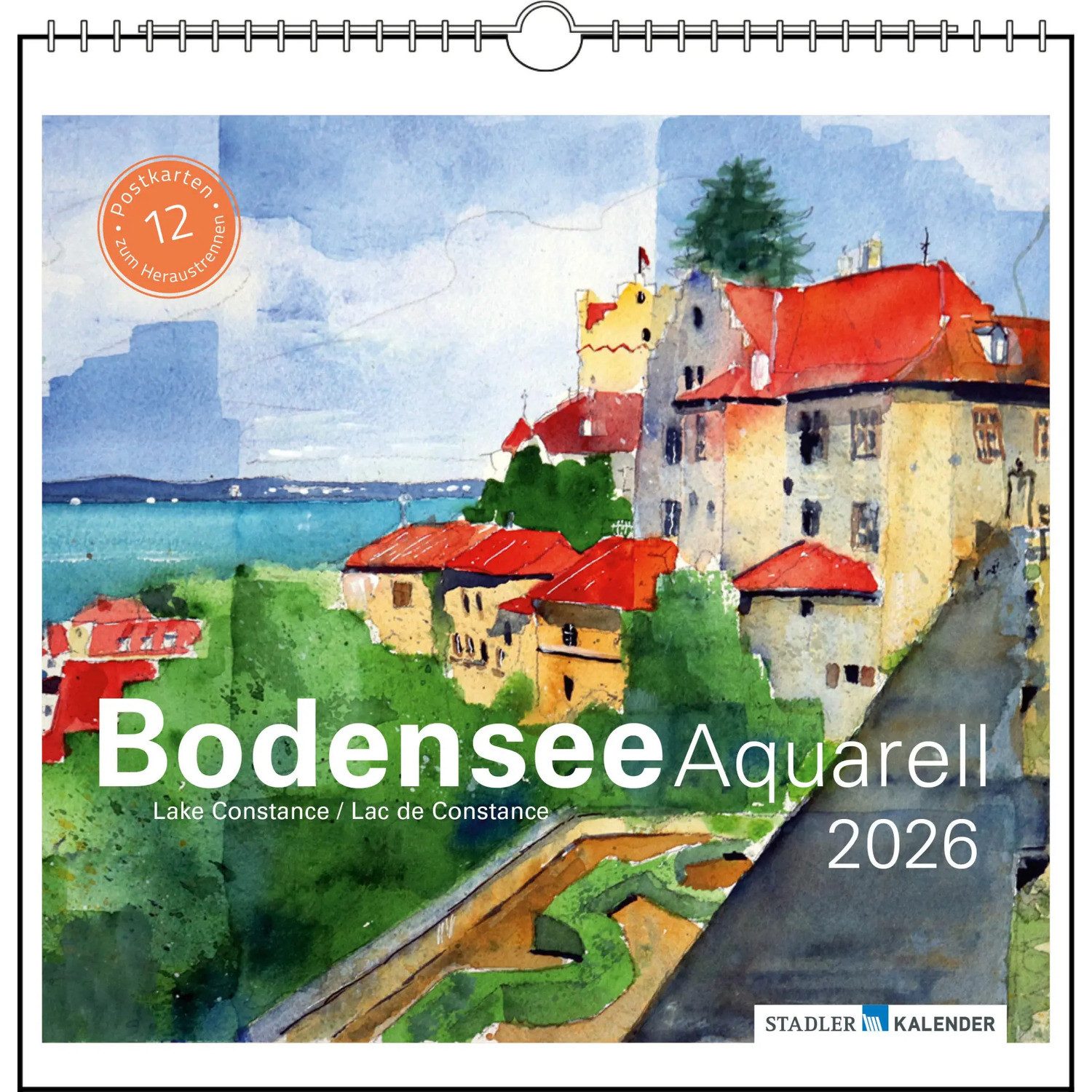 Stadler Wandkalender Bodensee Aquarell 2026