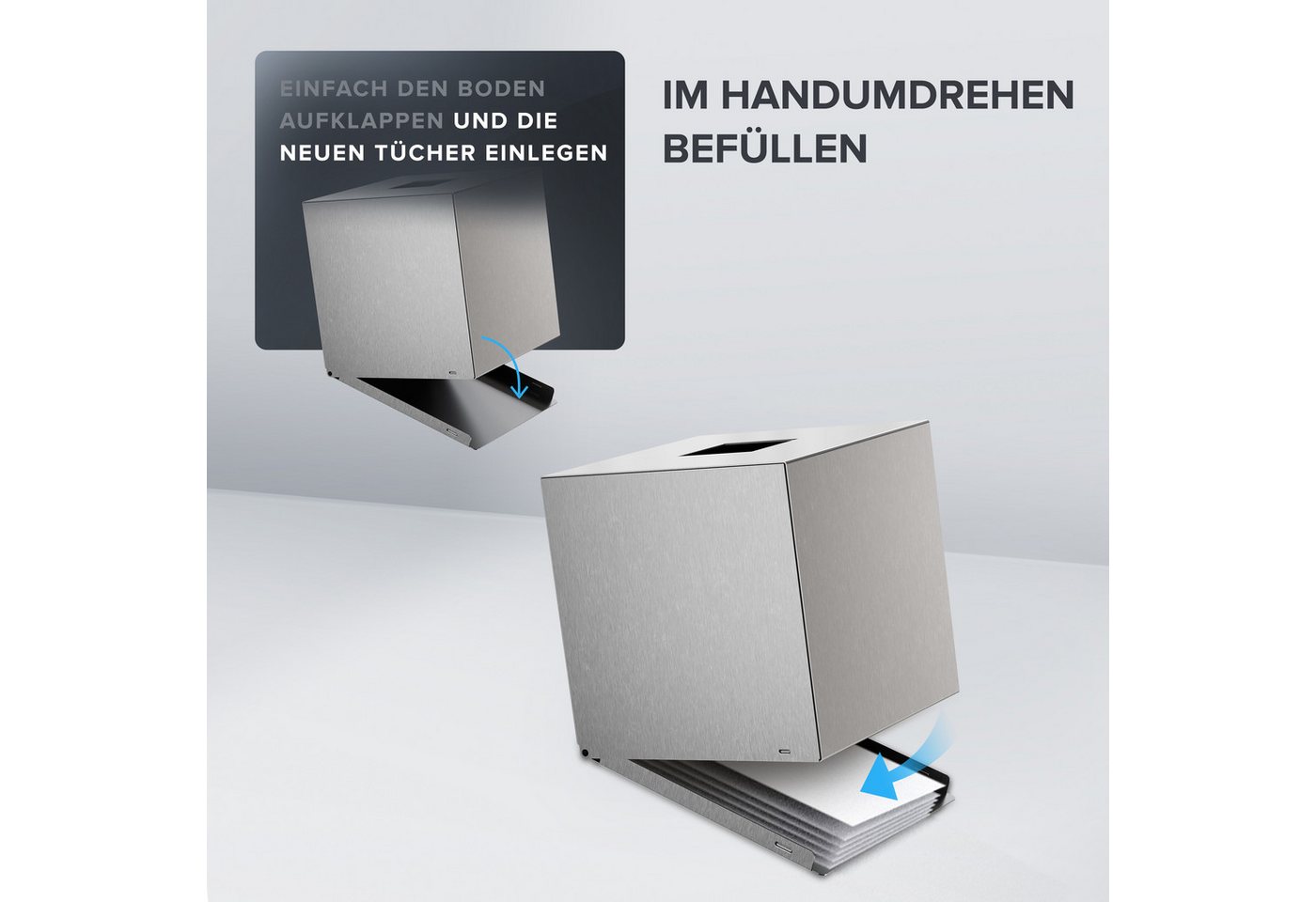 Thumbnail - ovimar Papiertuchbox (1 St), aus Edelstahl in Silber zur