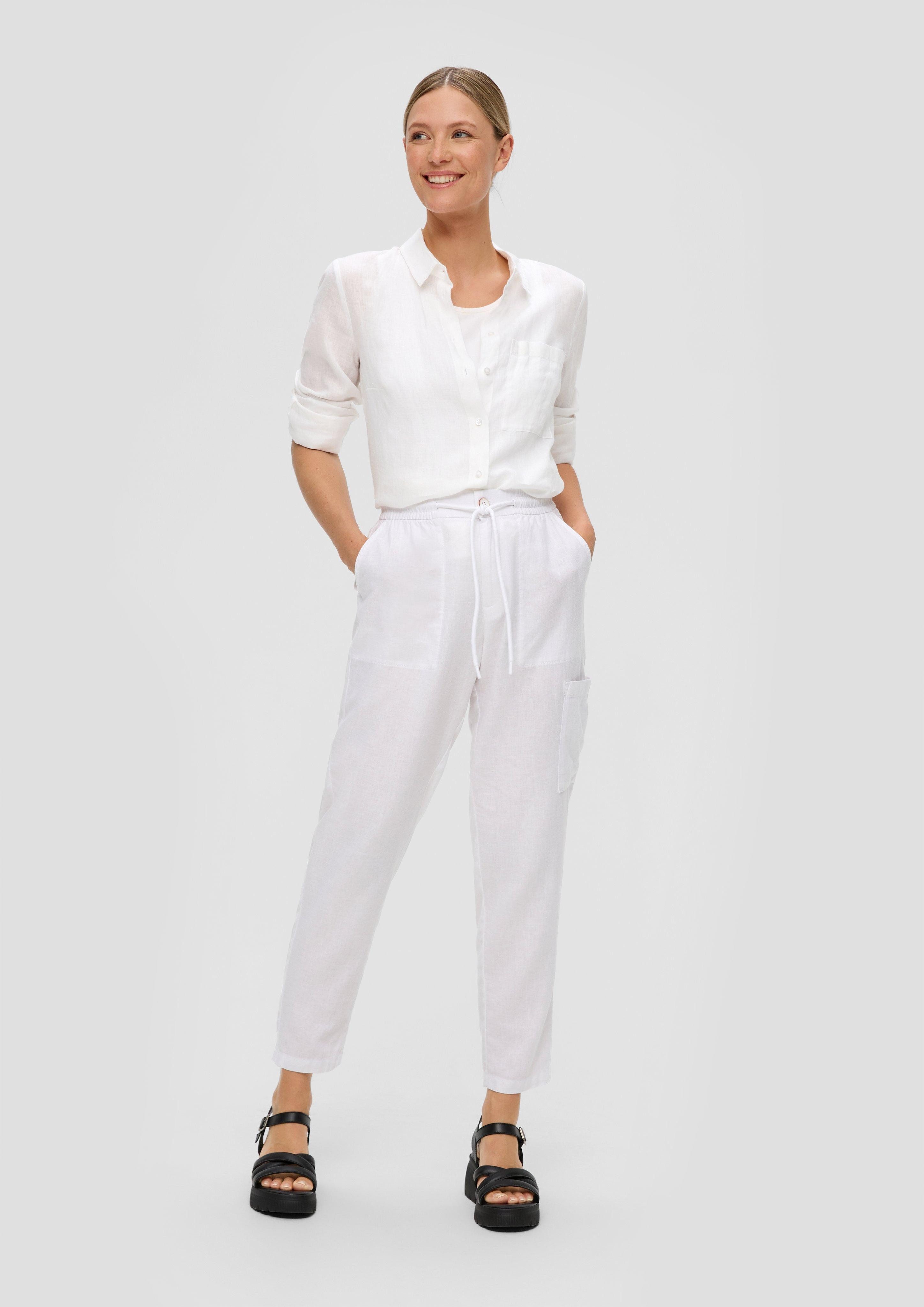s.Oliver 7/8-Hose Relaxed: Hose aus Leinenmix günstig online kaufen