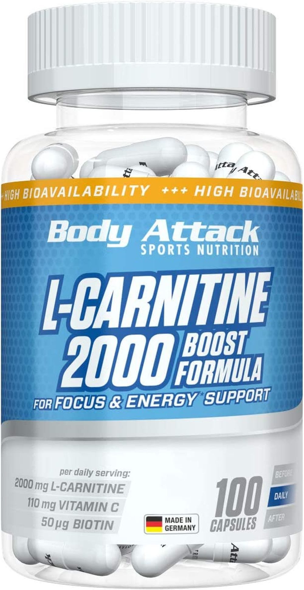 Body Attack Body Attack L-Carnitine 2000 - 100 Kapseln Kapseln