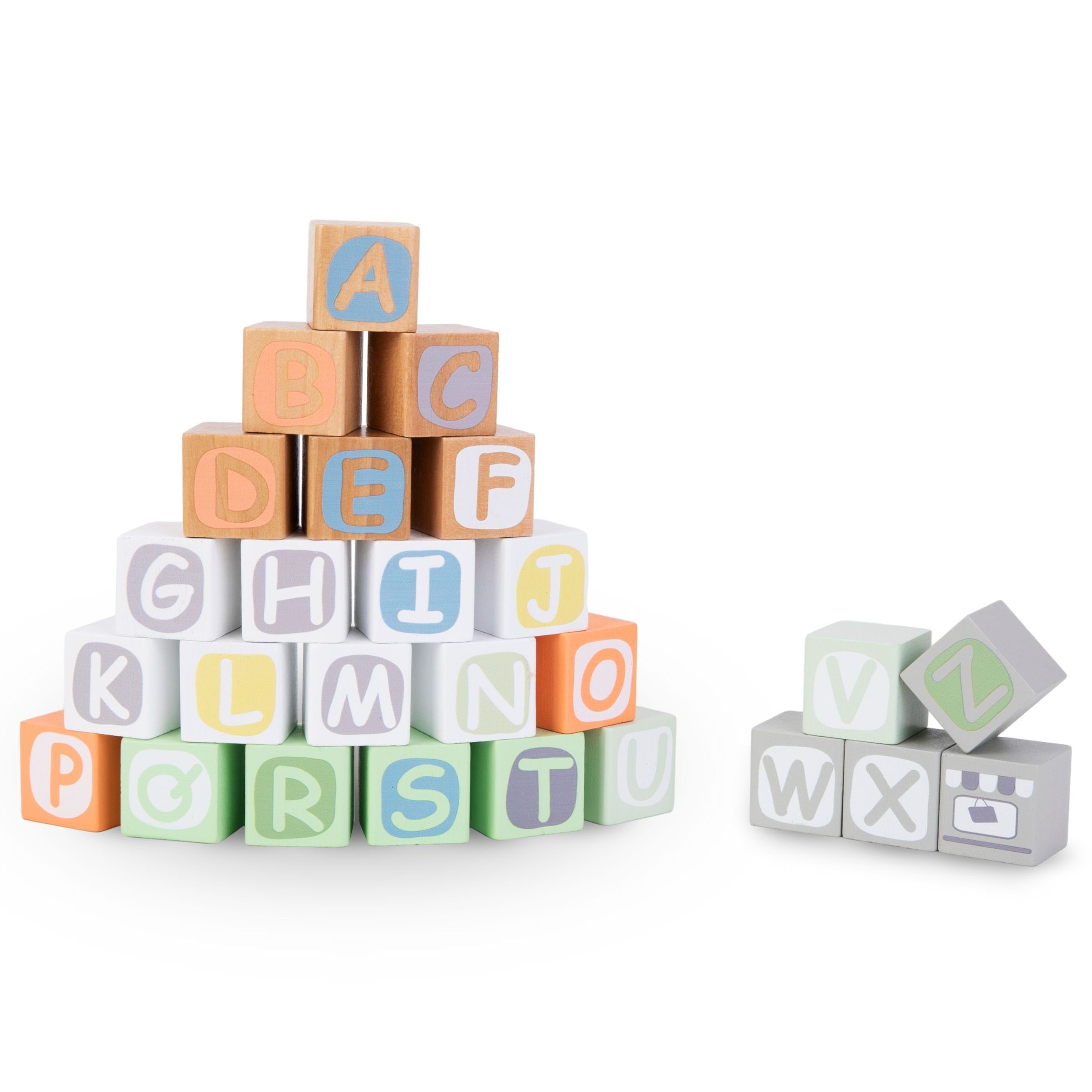 Satz - Mamabrum Puzzle-Sortierschale 100 XL Stück City Holzklötze