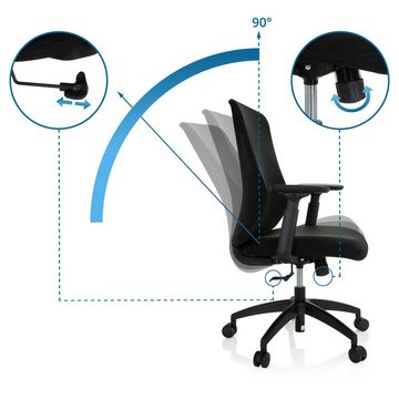 hjh OFFICE Drehstuhl Profi Bürostuhl PAPIL Stoff/Netzstoff (1 St), Schreibtischstuhl ergonomisch