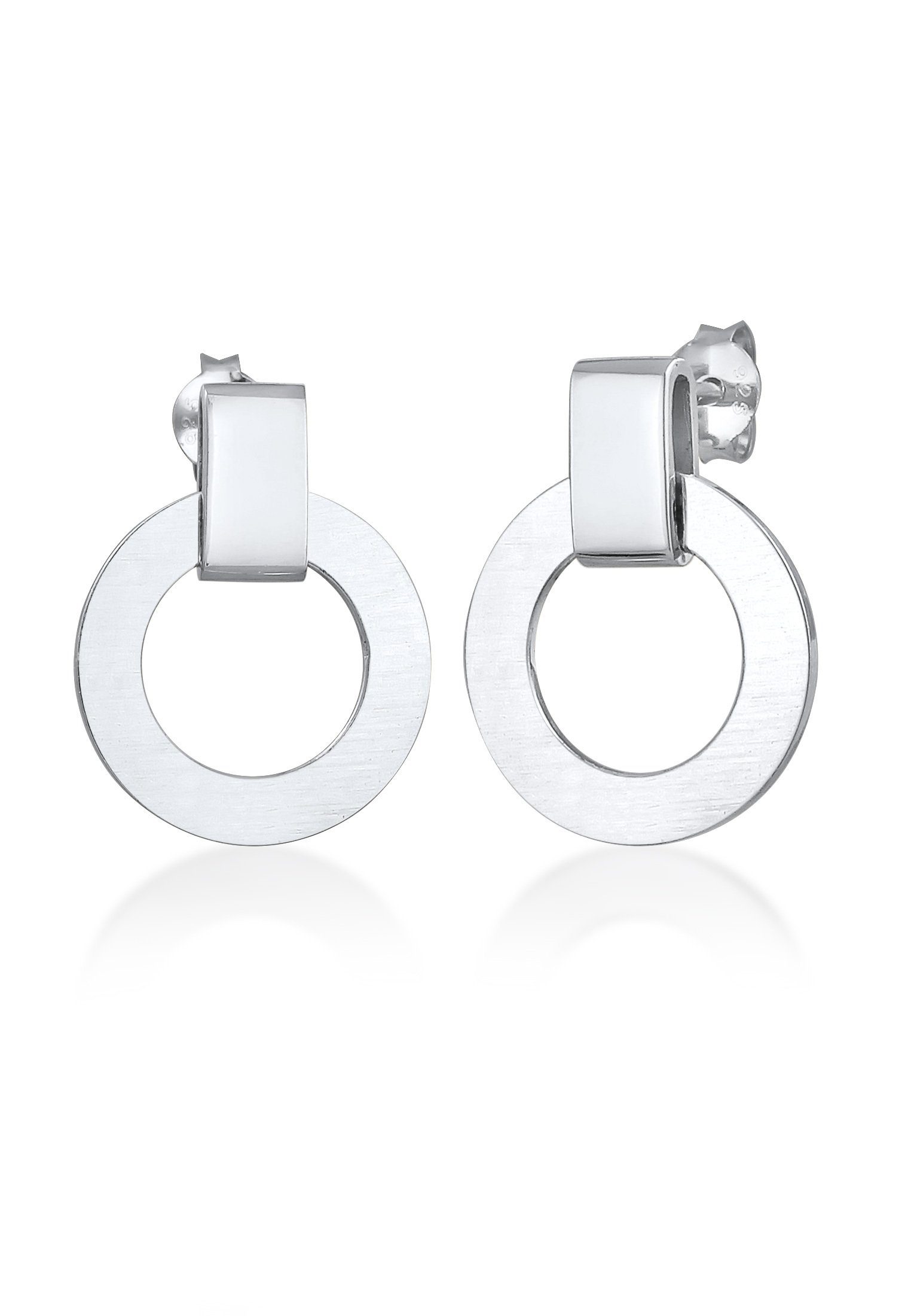 Paar Ohrstecker Ohrstecker Kreis Rund Modern 925 Silber