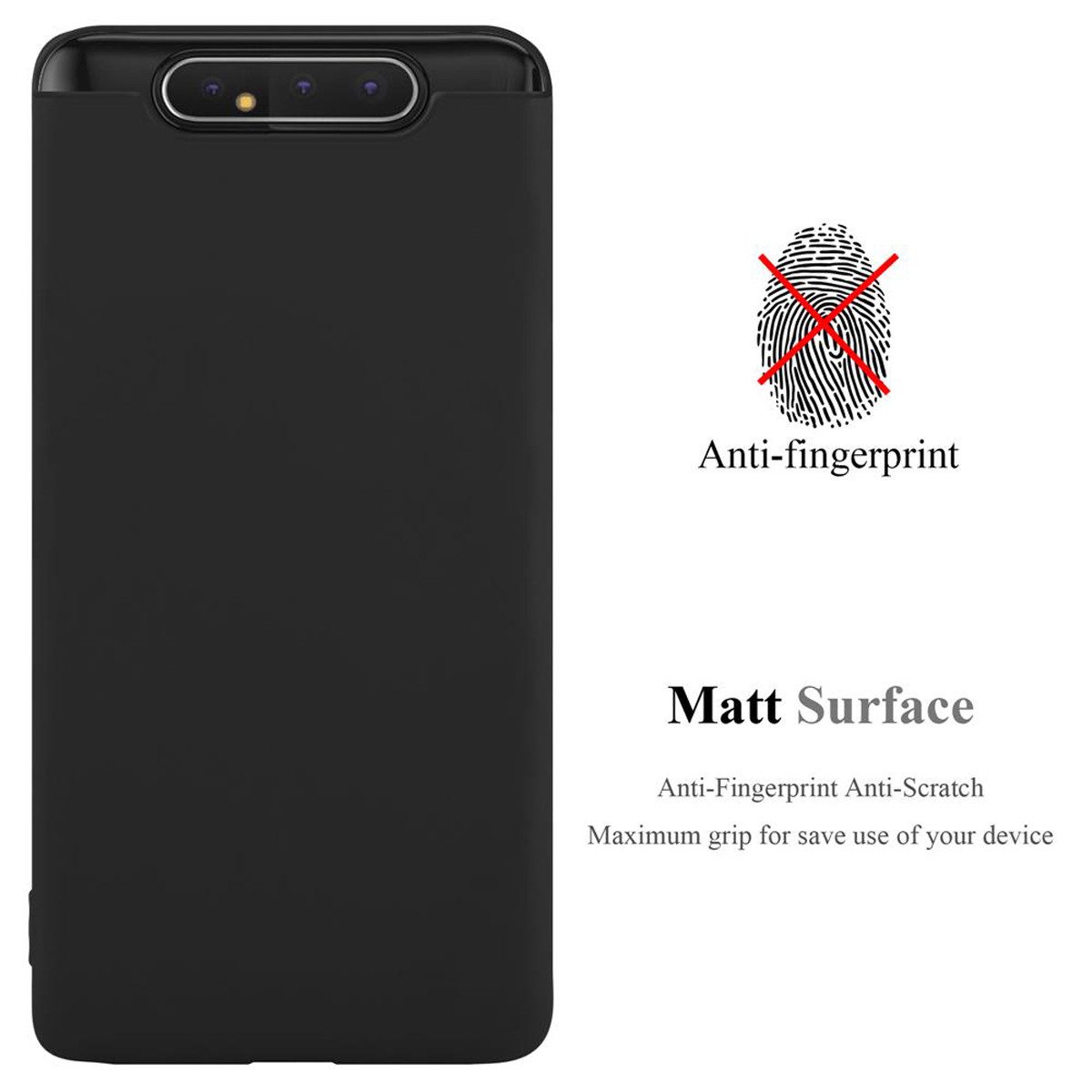 Cadorabo Handyhülle für Samsung Galaxy A80 / A90 4G Hülle Samsung Galaxy A80 / A90 4G, Flexible TPU Silikon Handy Schutzhülle - Hülle - ultra slim