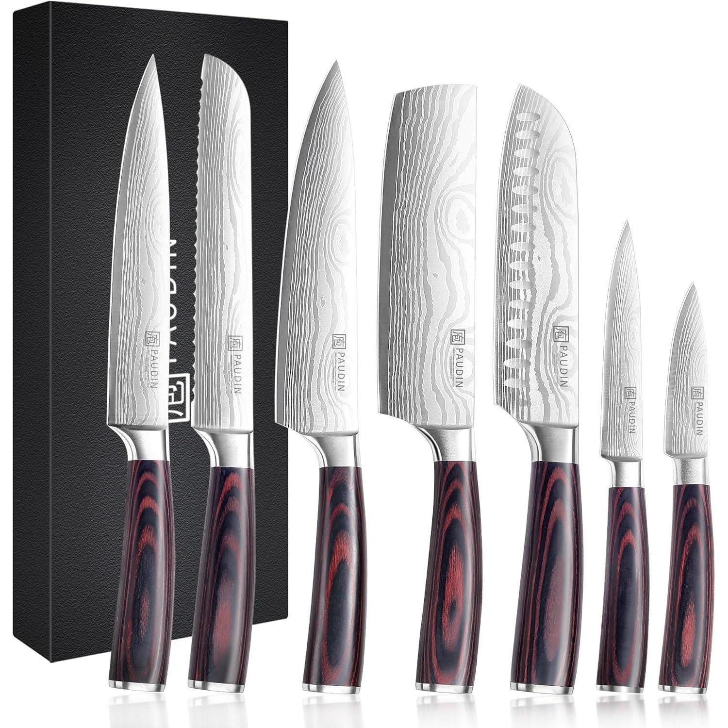 Messer-Set XL Premium Messerset 7-teilig Profi Kochmesser Küchenmesser