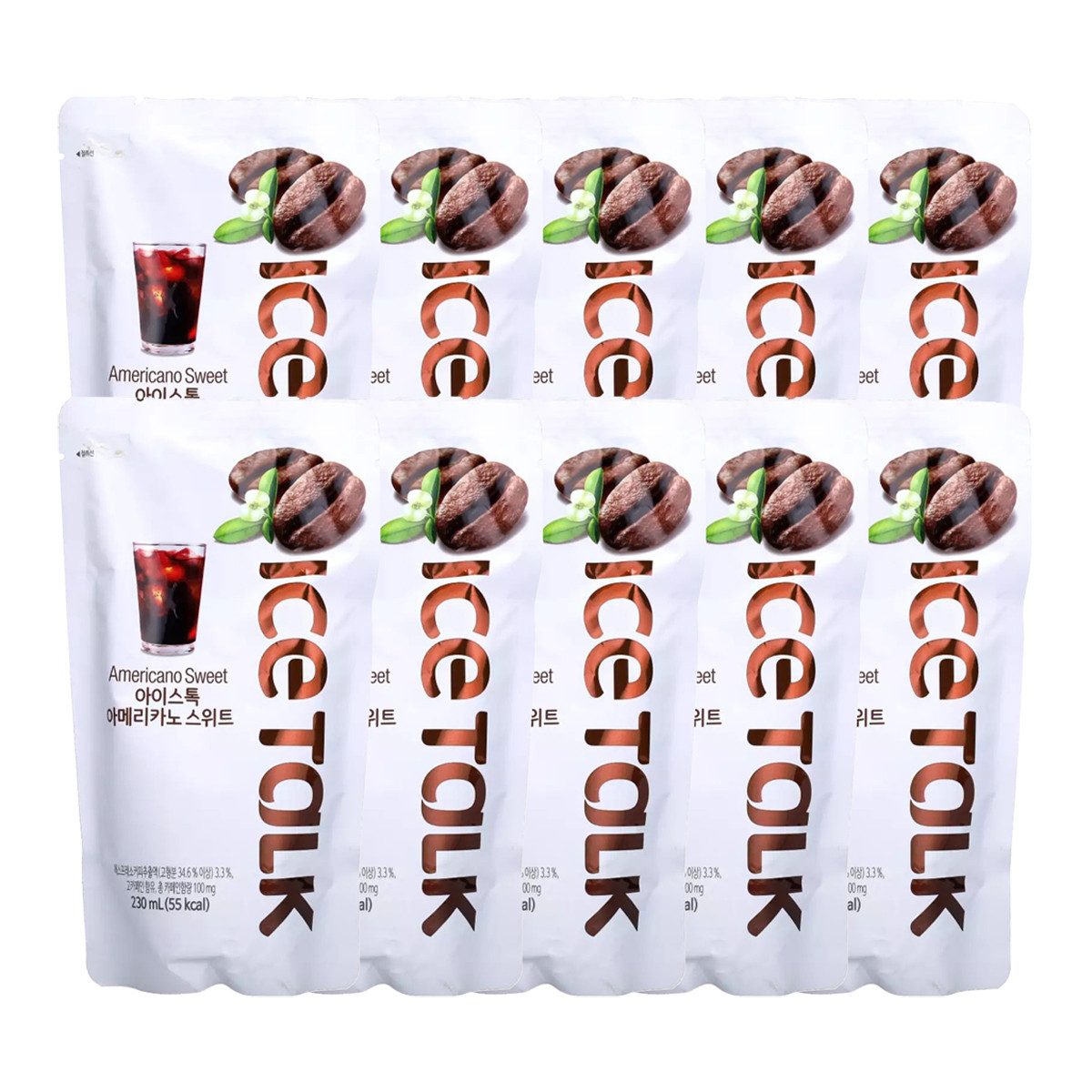 ICE TALK Kaffee, Ice Talk Americano Sweet Eis Kaffee Spezialität 230ml 10er Pack