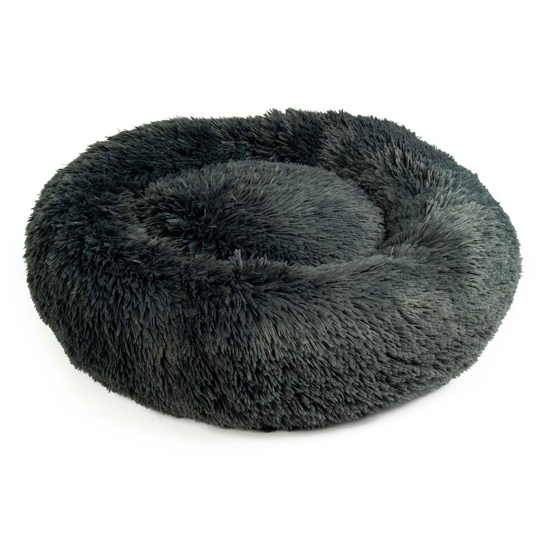 DUVO+ Tierbett Duvoplus Donutbett Snug - dunkelgrau Größe / Maße: L - 80x80x17cm