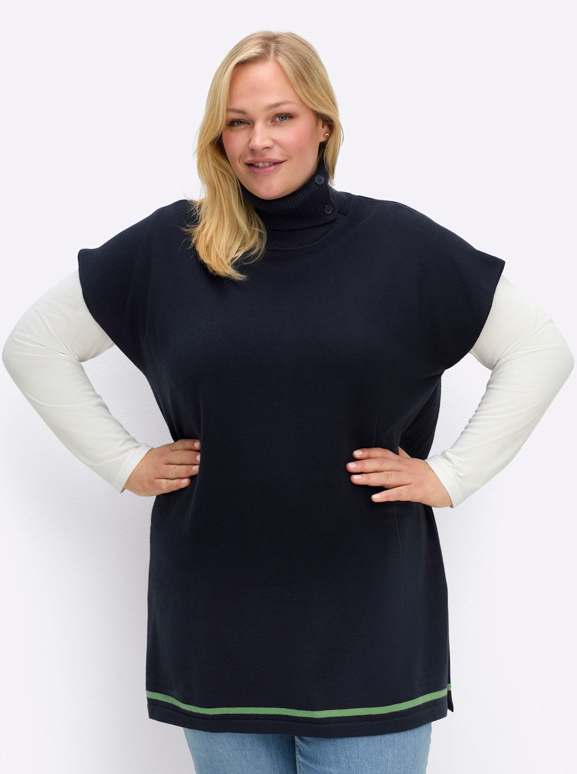 Sheego Pullunder Pullunder Überschnittener Arm Jersey günstig online kaufen