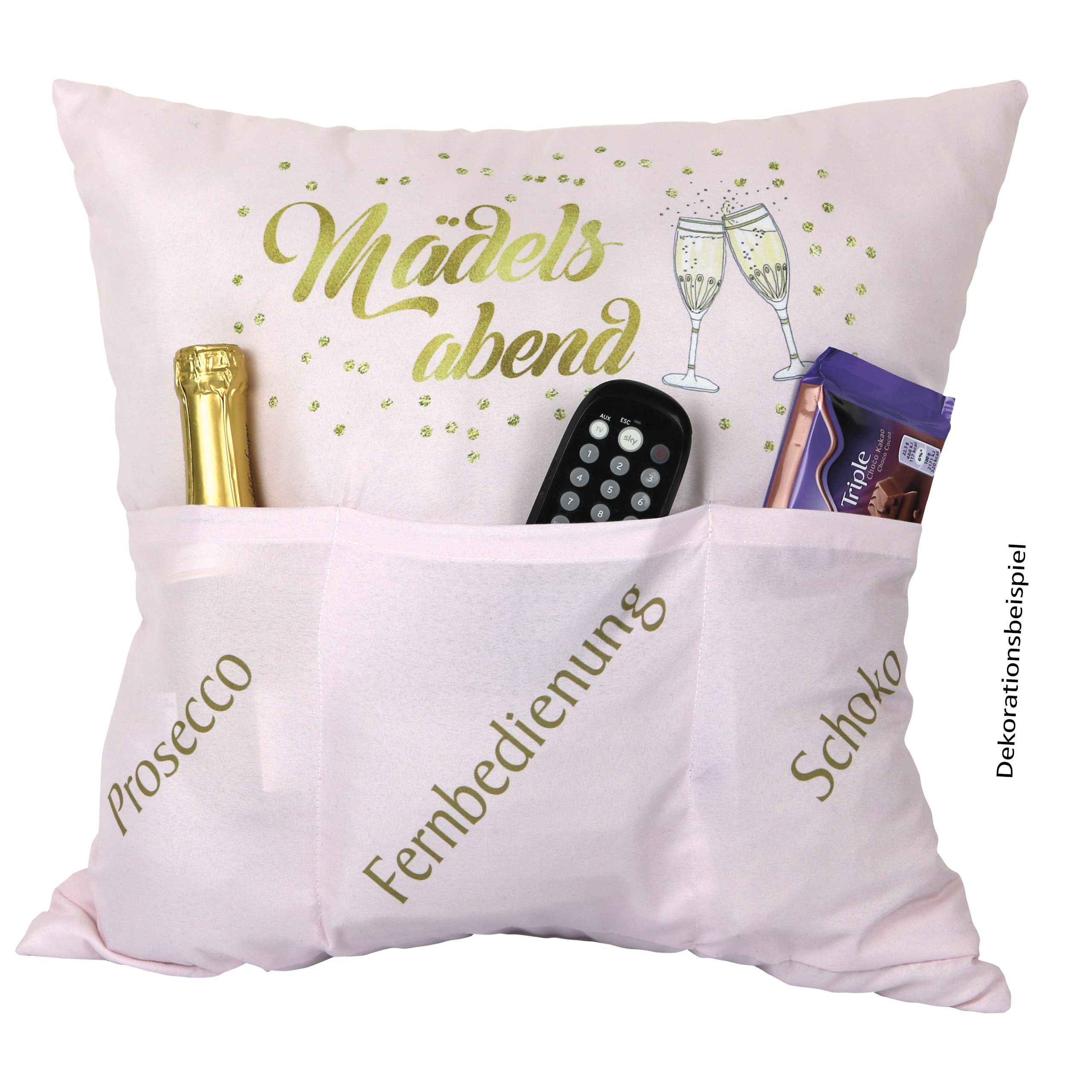 HERGO Creation Chillkissen Als Geschenkartikel - Für jeden bestimmt das passende Design dabei. (Komplettes Kissen mit Bezug und Innenfutter, 3 Taschen für die individuelle Befüllung), Vatertag, Muttertag, Geburtstag, Weihnachten