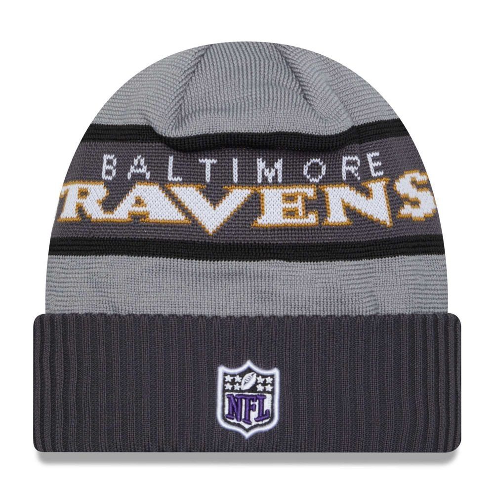 2023 NFL Beanie Tech Sideline Official BALTIMORE Wintermtze RAVENS New Era Strickmütze