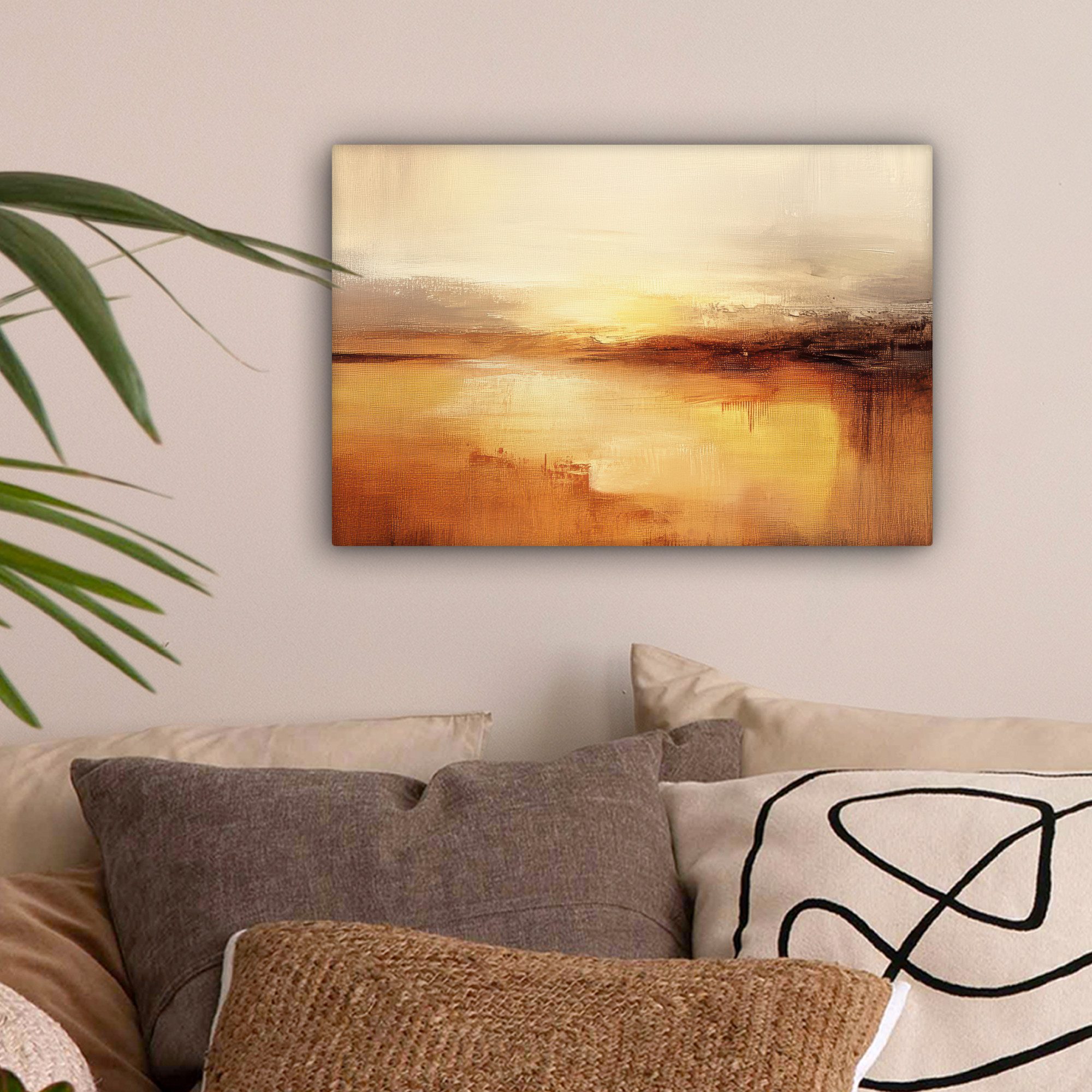 OneMillionCanvasses® Leinwandbild Abstrakt - Braun - Modern - Herbstfarben, günstig online kaufen