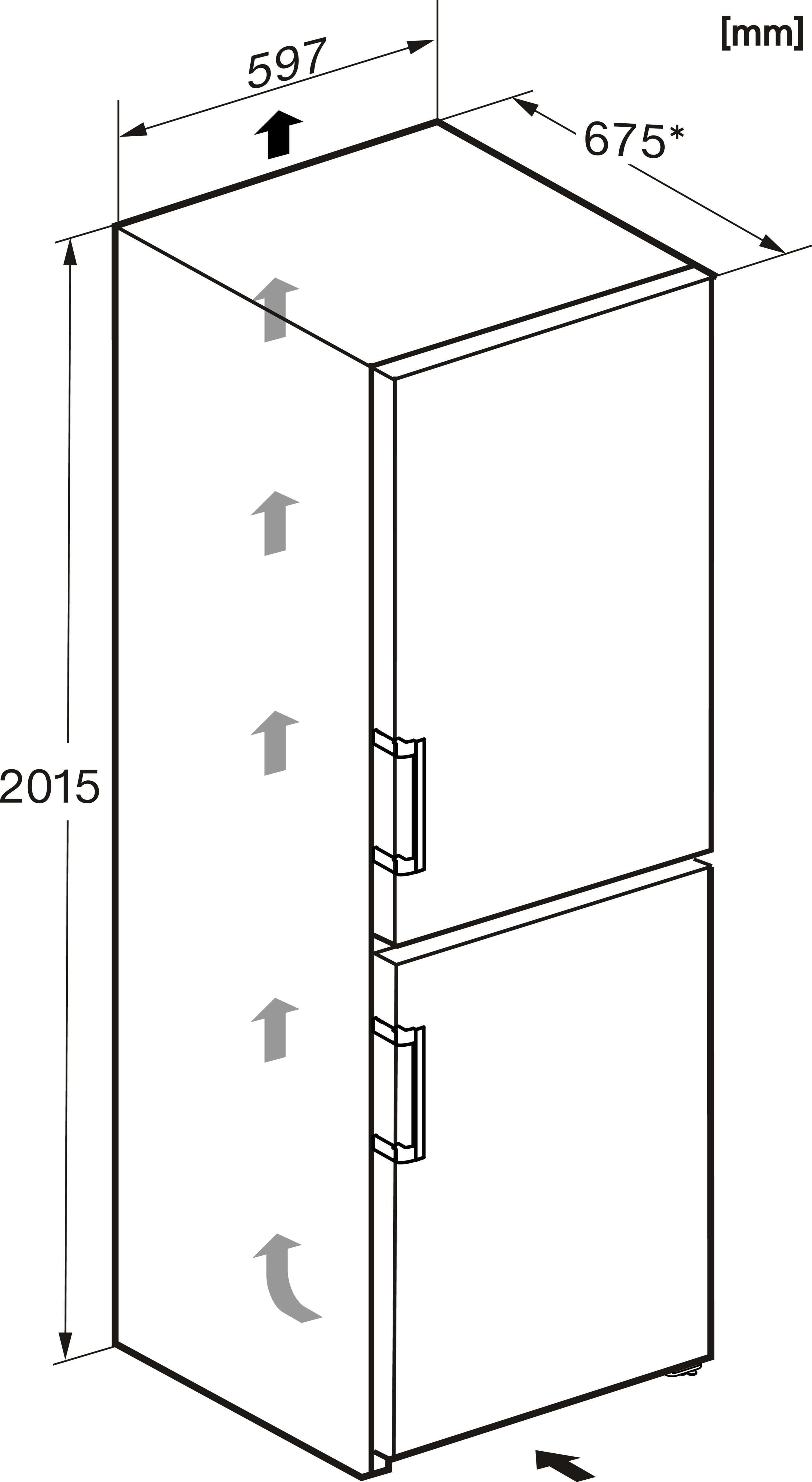 Miele Kühl-/Gefrierkombination KFN 4795 AD, 201,5 cm hoch, 59,7 cm breit – Bild 5 von 5