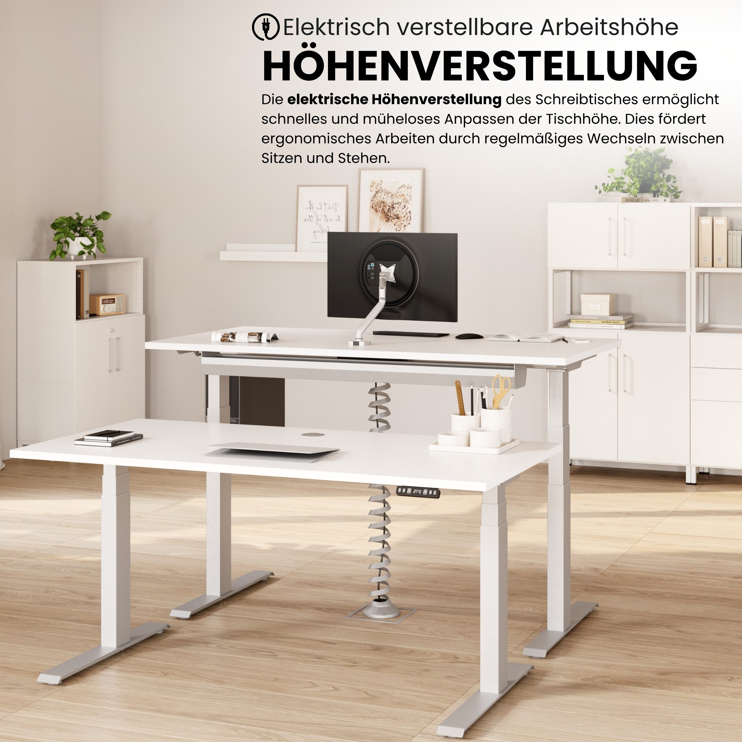 bümö Schreibtisch bümö Schreibtisch XDKB, Rechteck: 120 x 80 cm - Dekor: Nussbaum - Gestell: Graphit