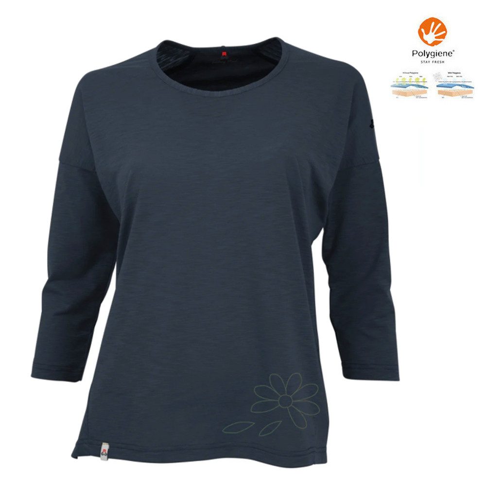 Maul T-Shirt MAUL Damen Shirt Ini II – Oversize 3/4 Shirt, Elastisch, navy