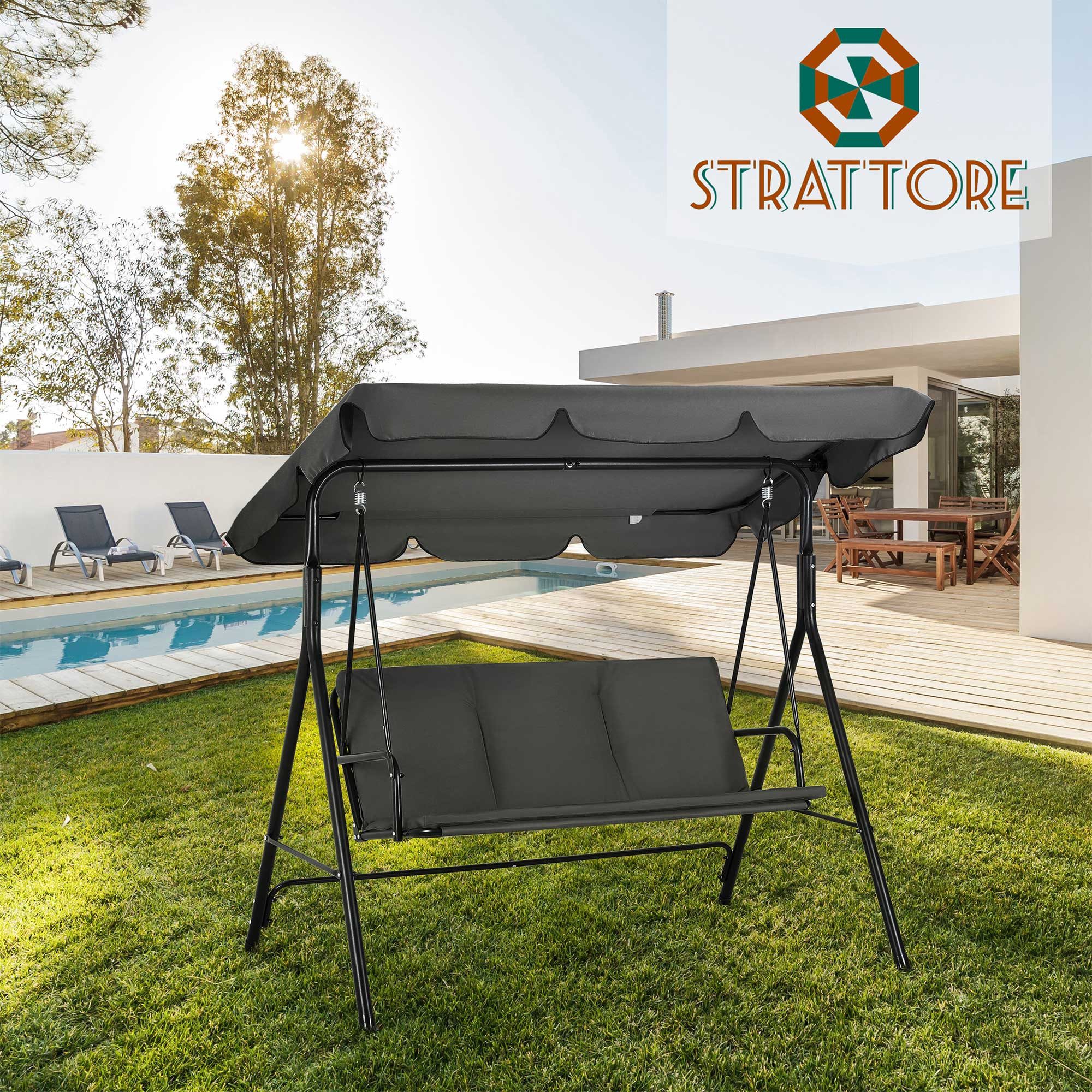 Strattore Hollywoodschaukel Gartenschaukel Gartenliege 175x110x153cm - günstig online kaufen