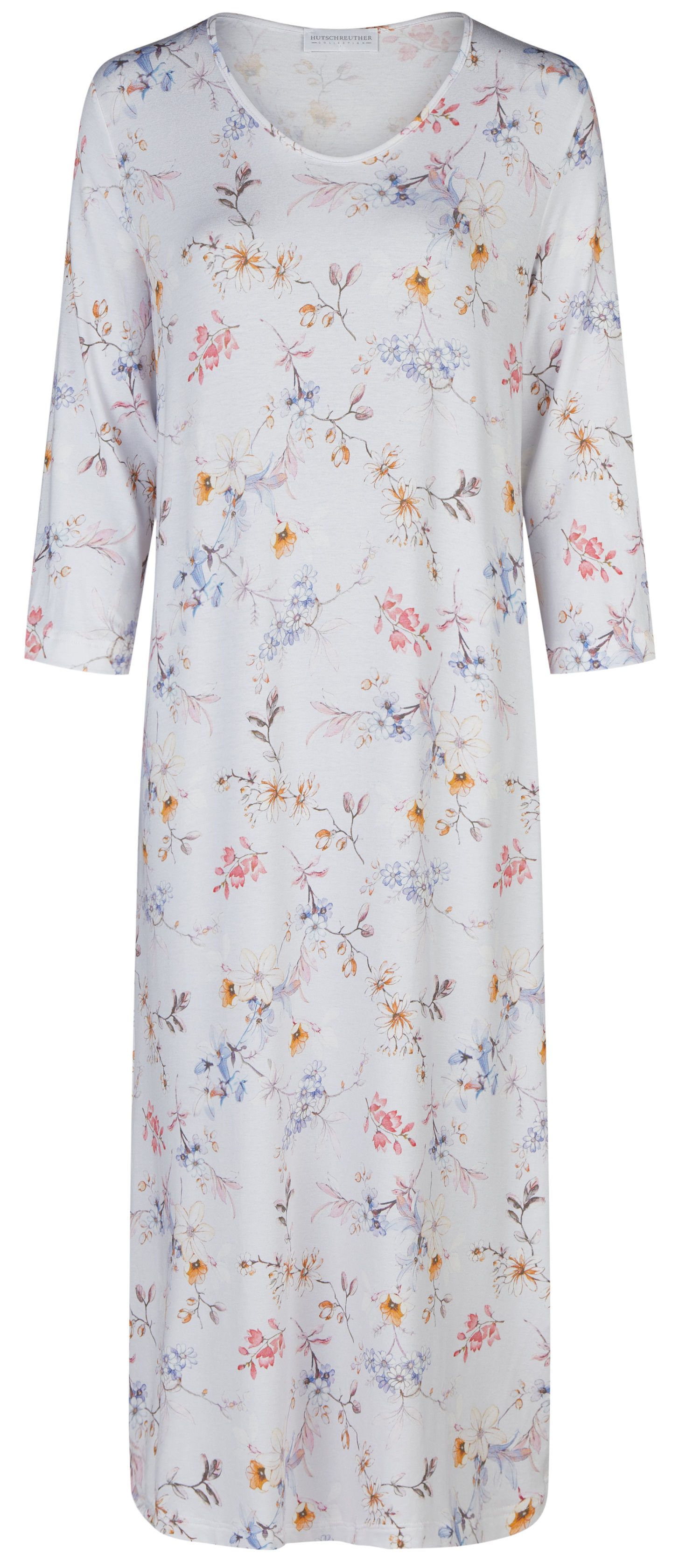 HUTSCHREUTHER Nachthemd Damen Schlafshirt lang Streublumen (1-tlg) Modisches Design