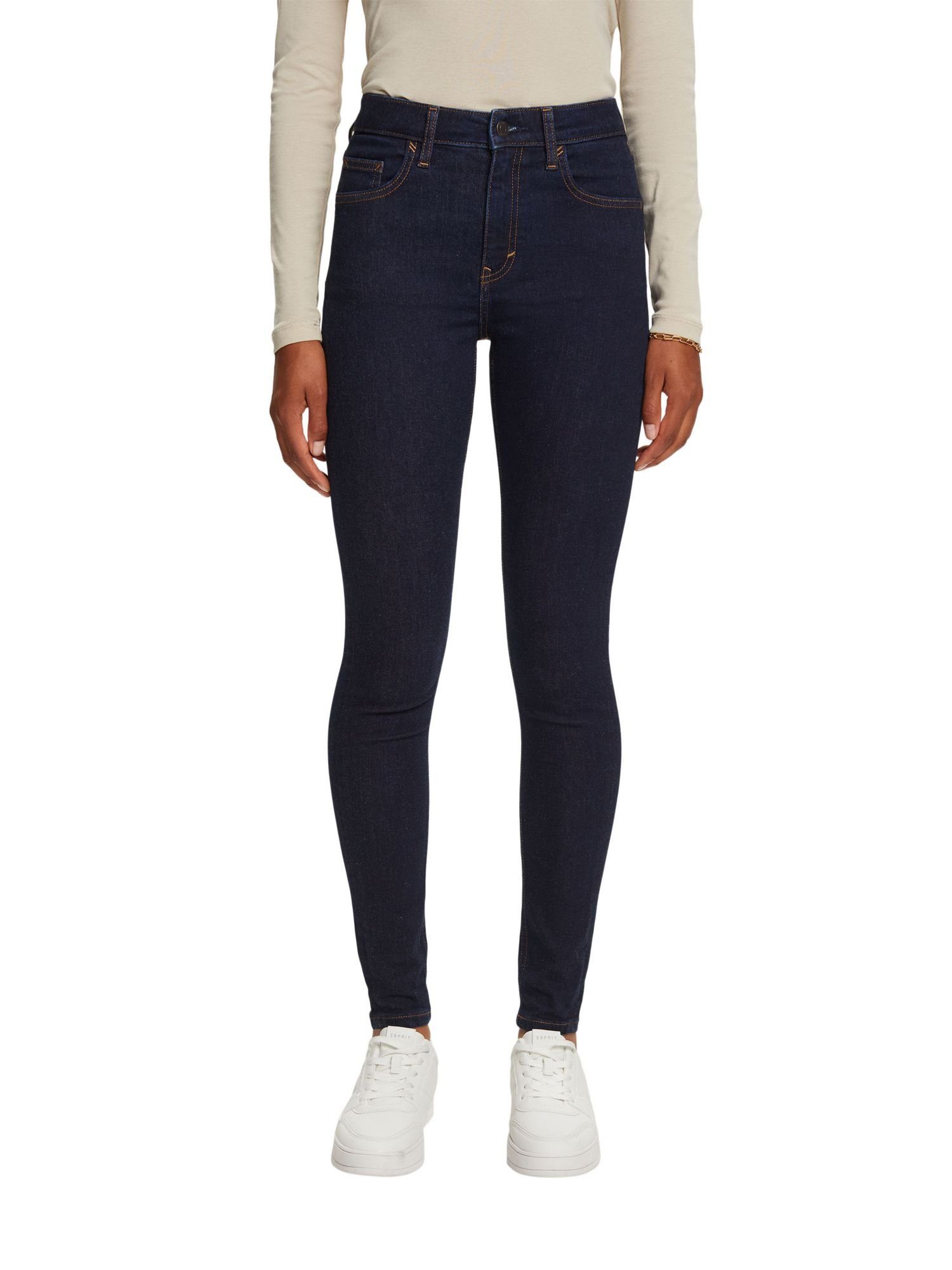 Baumwollstretch Esprit Bund, Skinny-fit-Jeans Jeans hohem mit Skinny