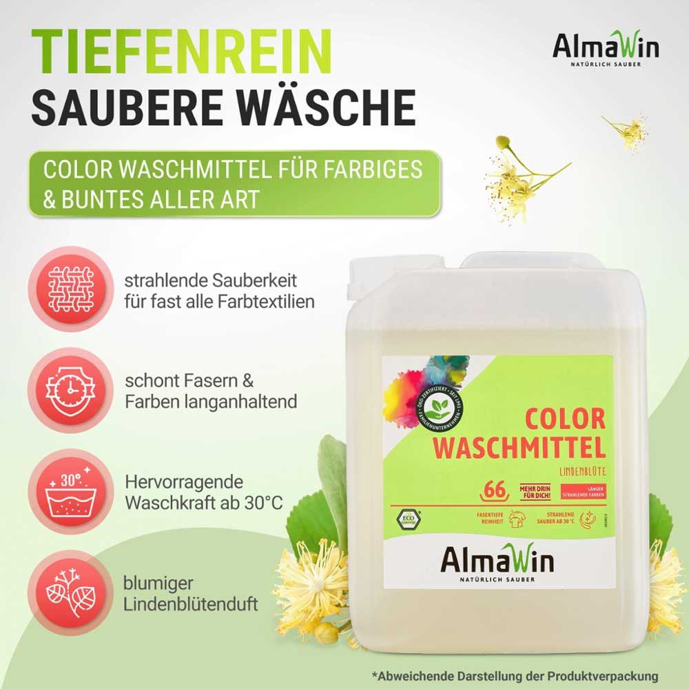 Almawin Waschmittel - Color Lindenblüte Kanister 5L Colorwaschmittel