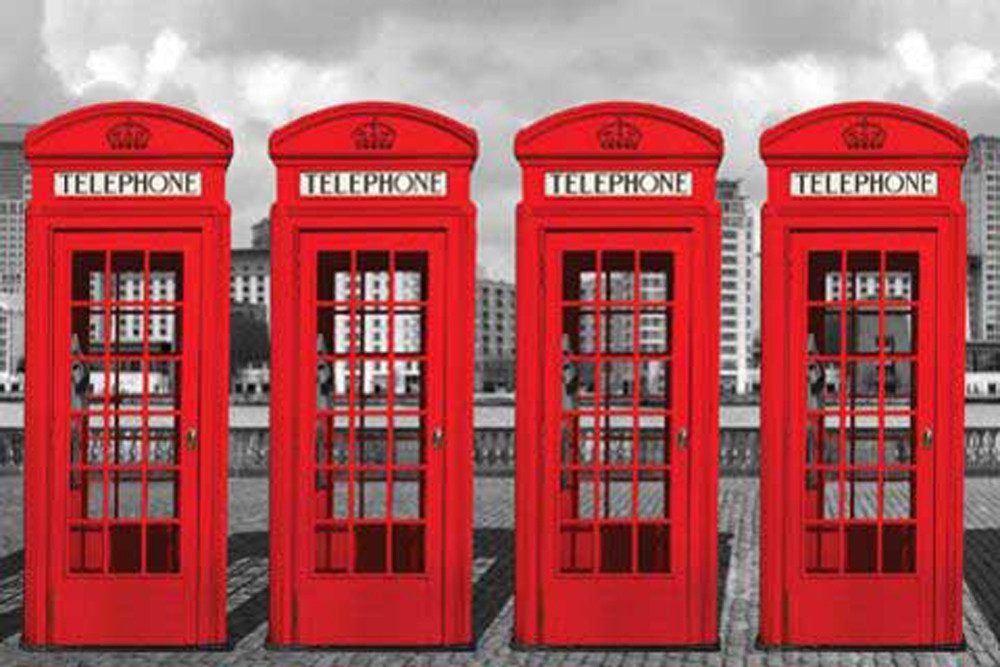 Poster London - Poster - Phoneboxes