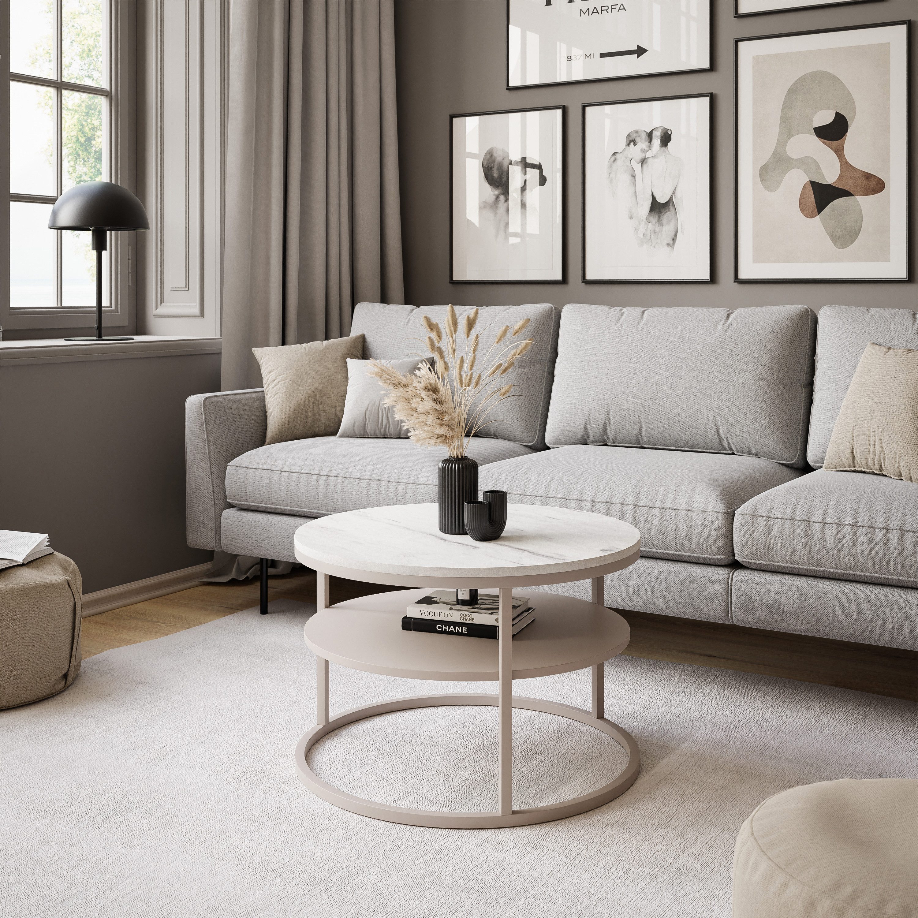 Lookway Couchtisch CIRI SLIM MATT Kaschmir günstig online kaufen