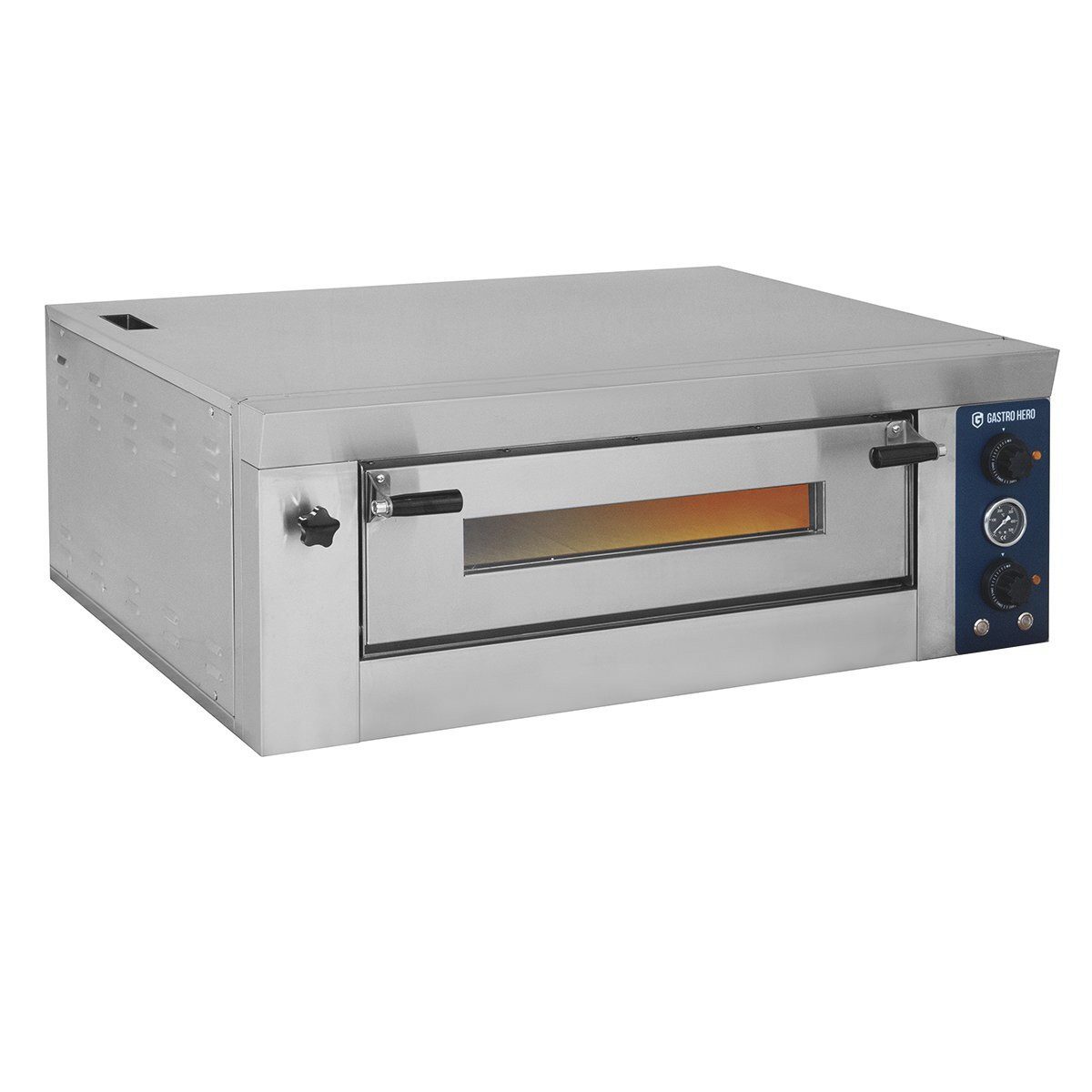 GastroHero Pizzaofen Pizzaofen - 1 Backkammer - Schamottsteinboden 110 x 83 x 40 cm