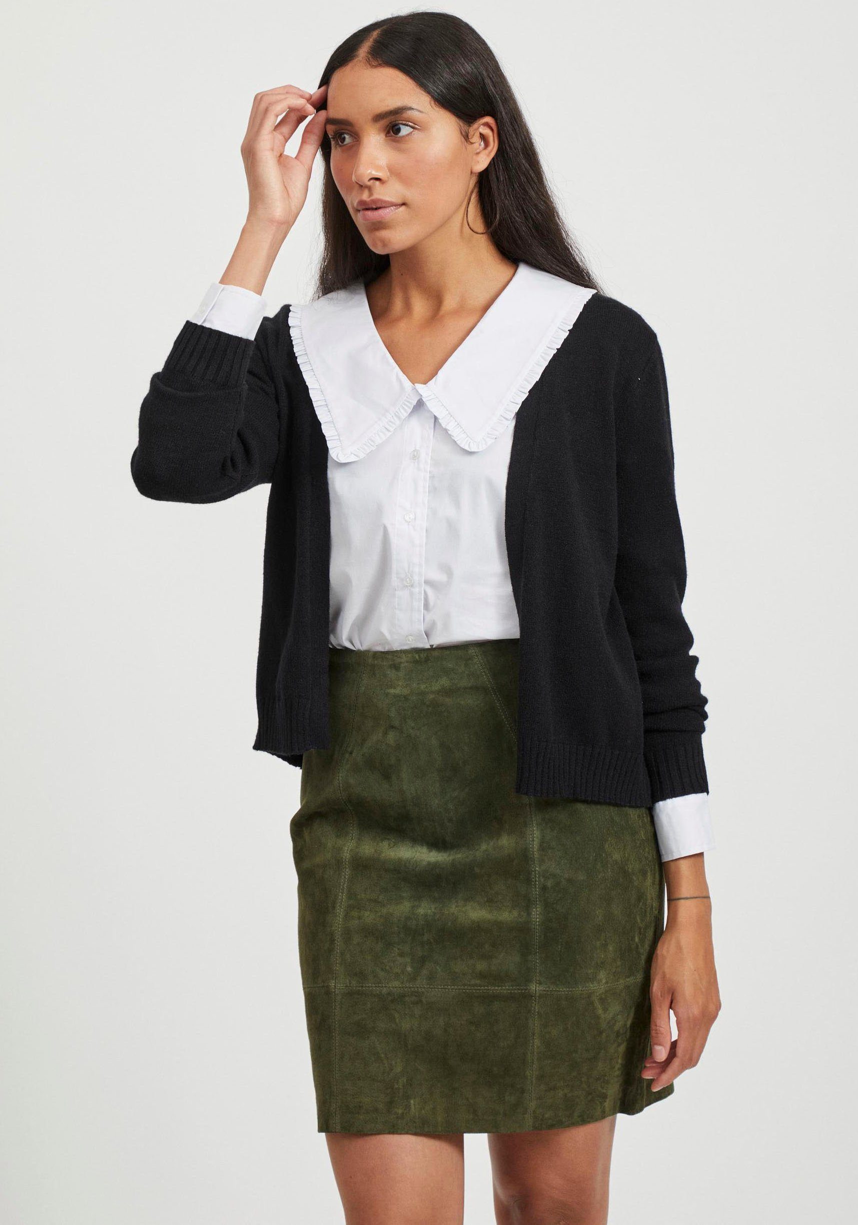 Qualität CARDIGAN black in VIRIL Cardigan pflegeleichter SHORT Vila