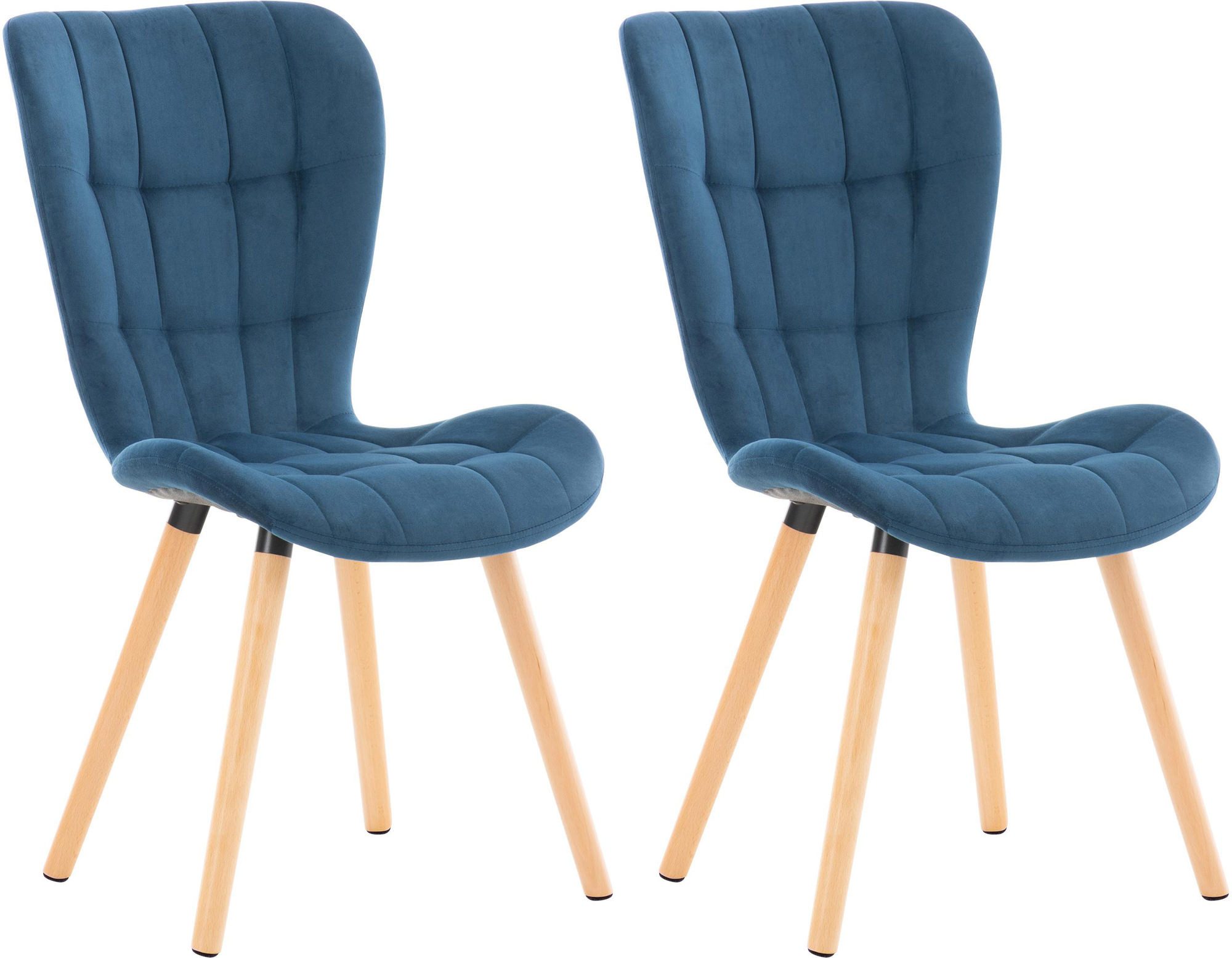 CLP Esszimmerstuhl Elda (2er Set), Samt, günstig online kaufen