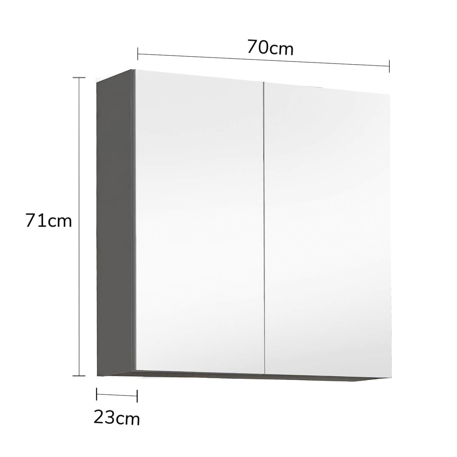 2 Einlegeböden) Spiegelschrank Anthrazit Badezimmerschrank (mit 3 in oder mit Fächern | hängender mokebo Anthrazit Anthrazit Badenixe Badschrank Die