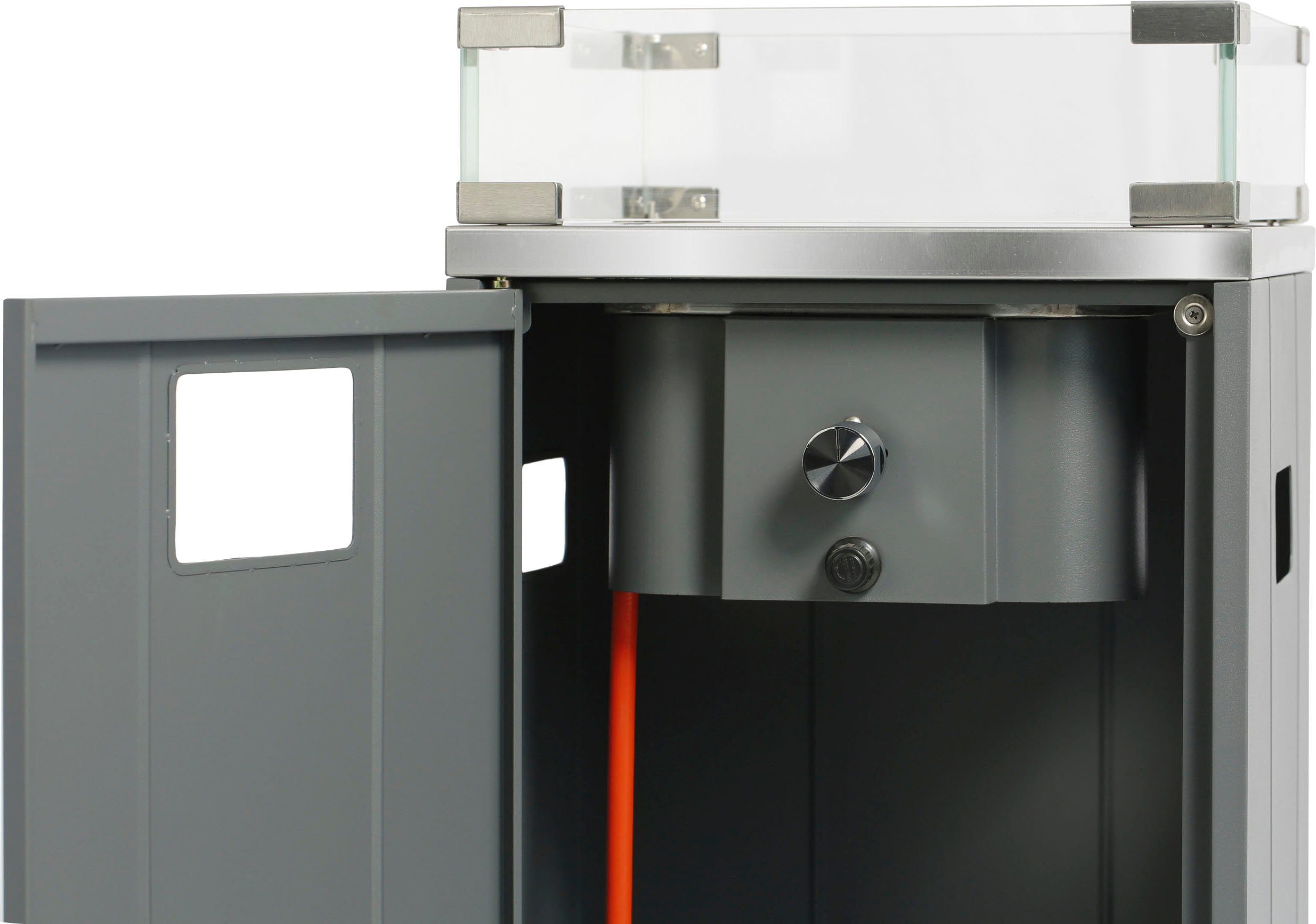 Buschbeck Malta lounge fire pit, WxLxH: 38x38x91 cm, for 11 kg gas cylinders