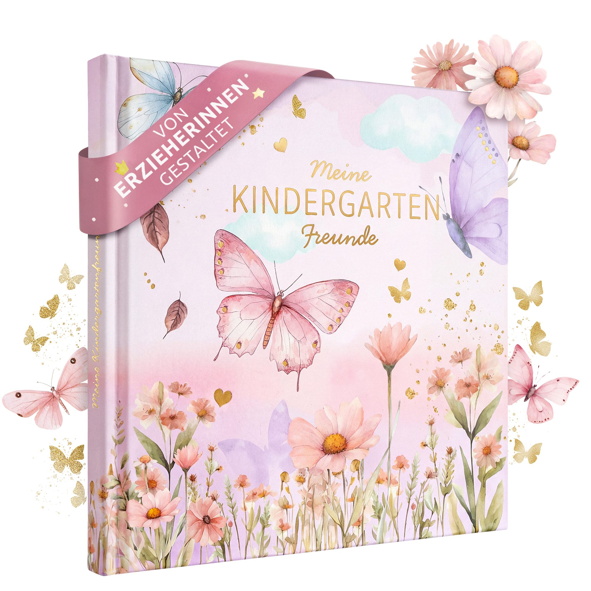 Eulentaler Freundebuch Kindergarten Einhorn I Von Erzieherinnen gestaltet I, Handgemalte Einhörner & Prinzessinnen I Kinderfreundliche Gestaltung