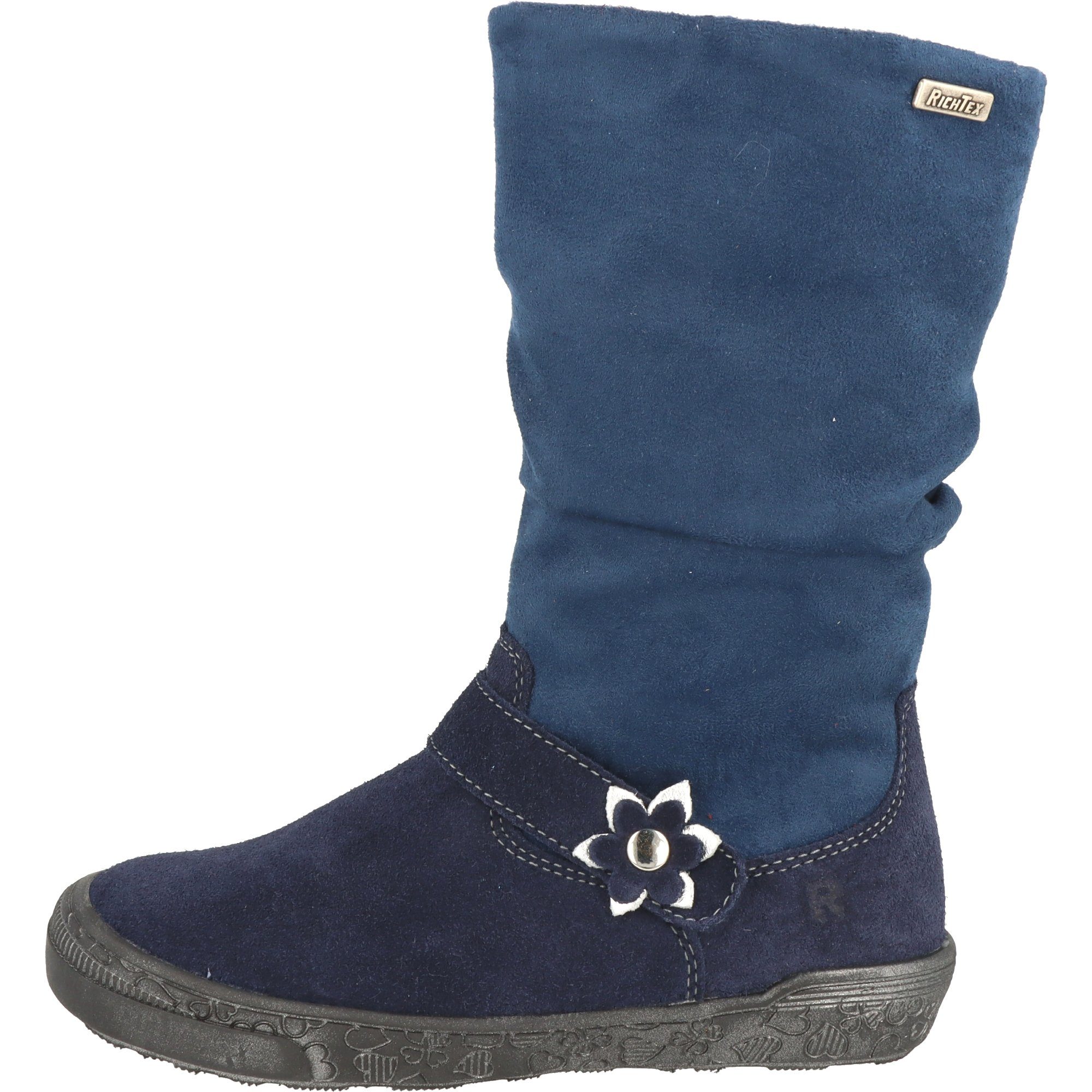 4152-256 Winterstiefel Schuhe Tex Mädchen Richter Blume Blau gefüttert Leder Stiefel