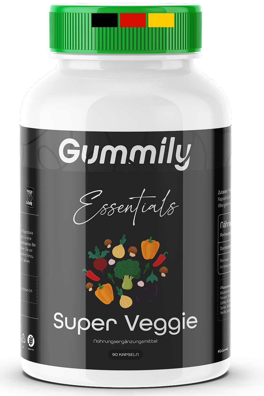 Gummily® Super Veggie Gemüse Extrakt - mit Shitake, Spinat Kapseln, 54 g