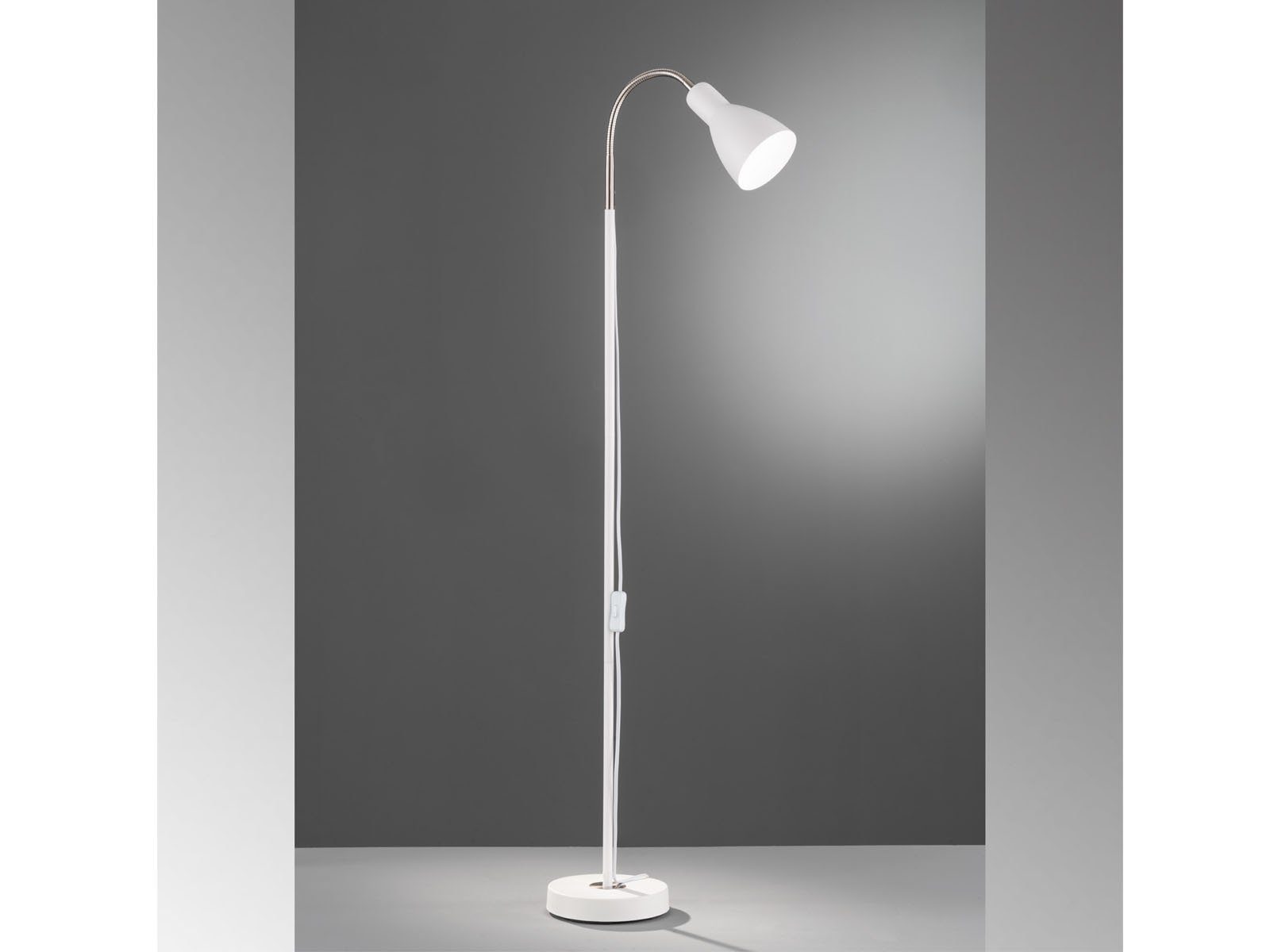 FISCHER & HONSEL LED Stehlampe, kleine Leselampe Designklassiker Bogen-Lampe  Grau als Vintage Spot zum Lesen hinter Couch & Sofa online kaufen | OTTO