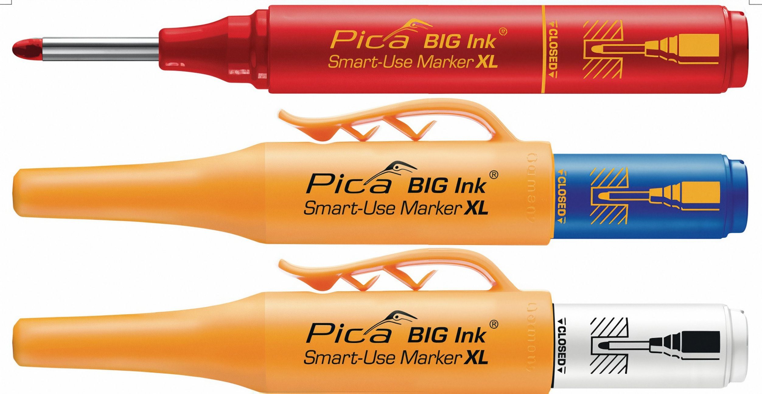 EBH Marker EBH-SET Pica BIG Ink Smart-Use Marker XL rot/blau/weiß