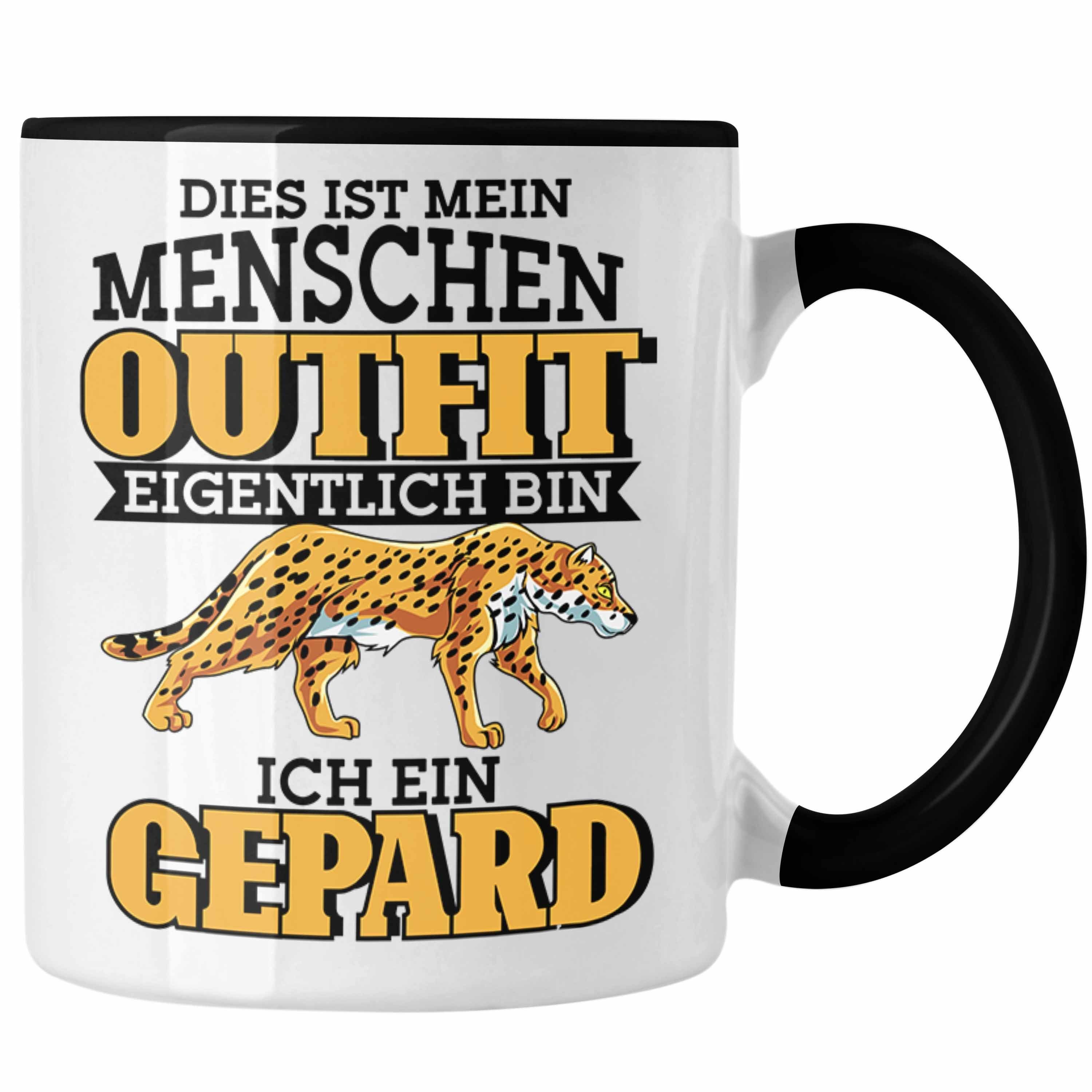 Schwarz Lustige Tasse Trendation Geschenkidee Spruch Kostüm Tasse Gepard