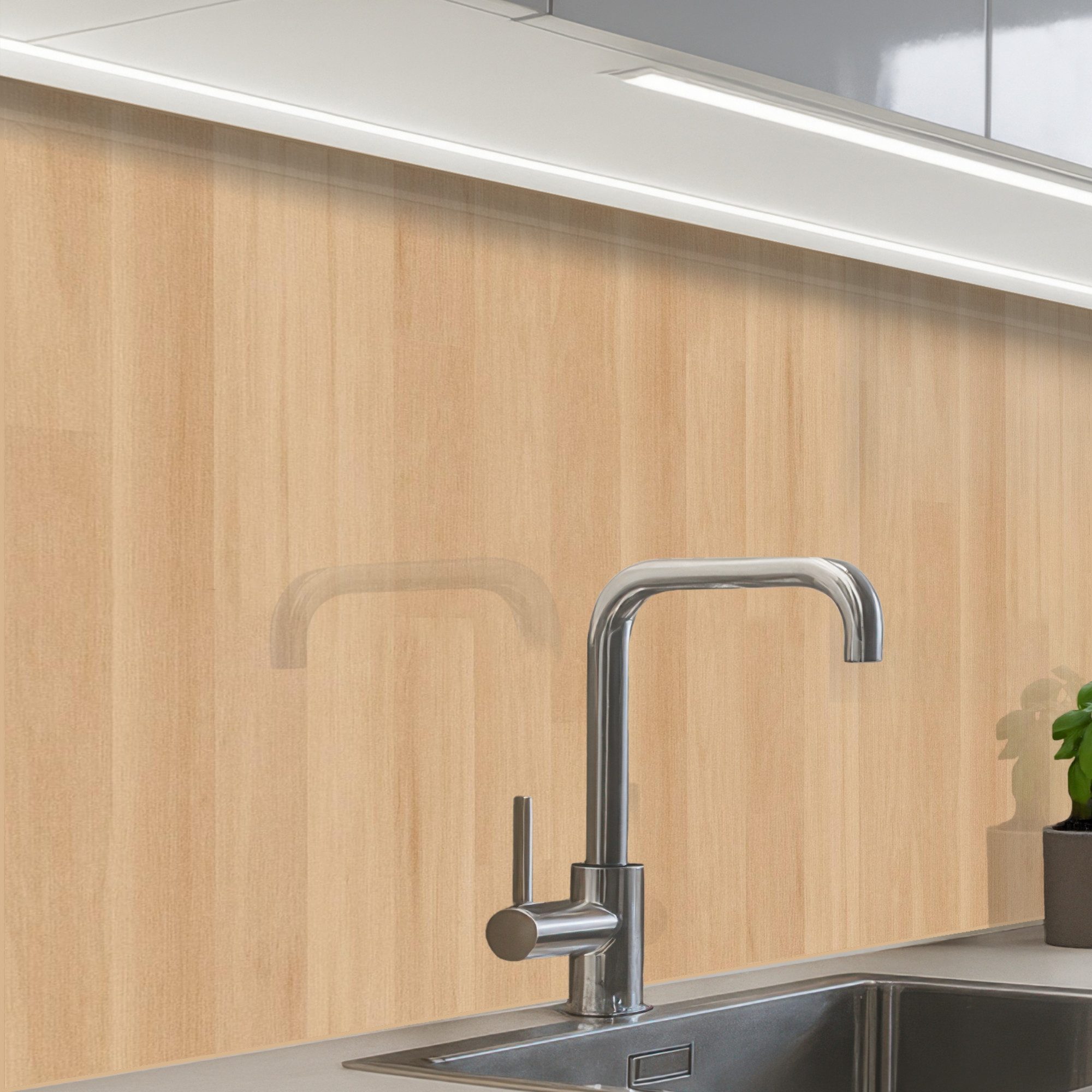 Küchenrückwand selbstklebend Natürlich - Holz - Regal - Muster