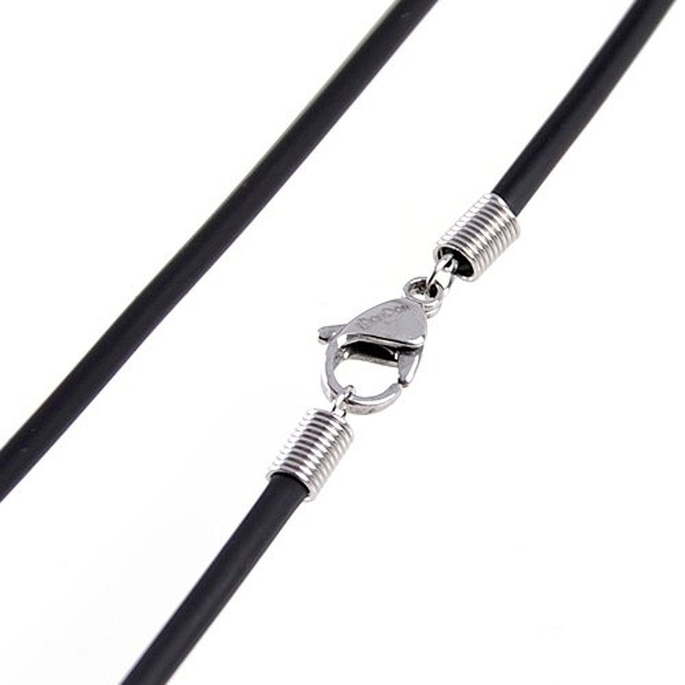 DonDon Totenkopf Style im Anhänger Herren-Halskette mit Kette Halskette Lederband, Anhänger, (1-tlg), 50 cm maskuline Samtbeutel Lederkette mit