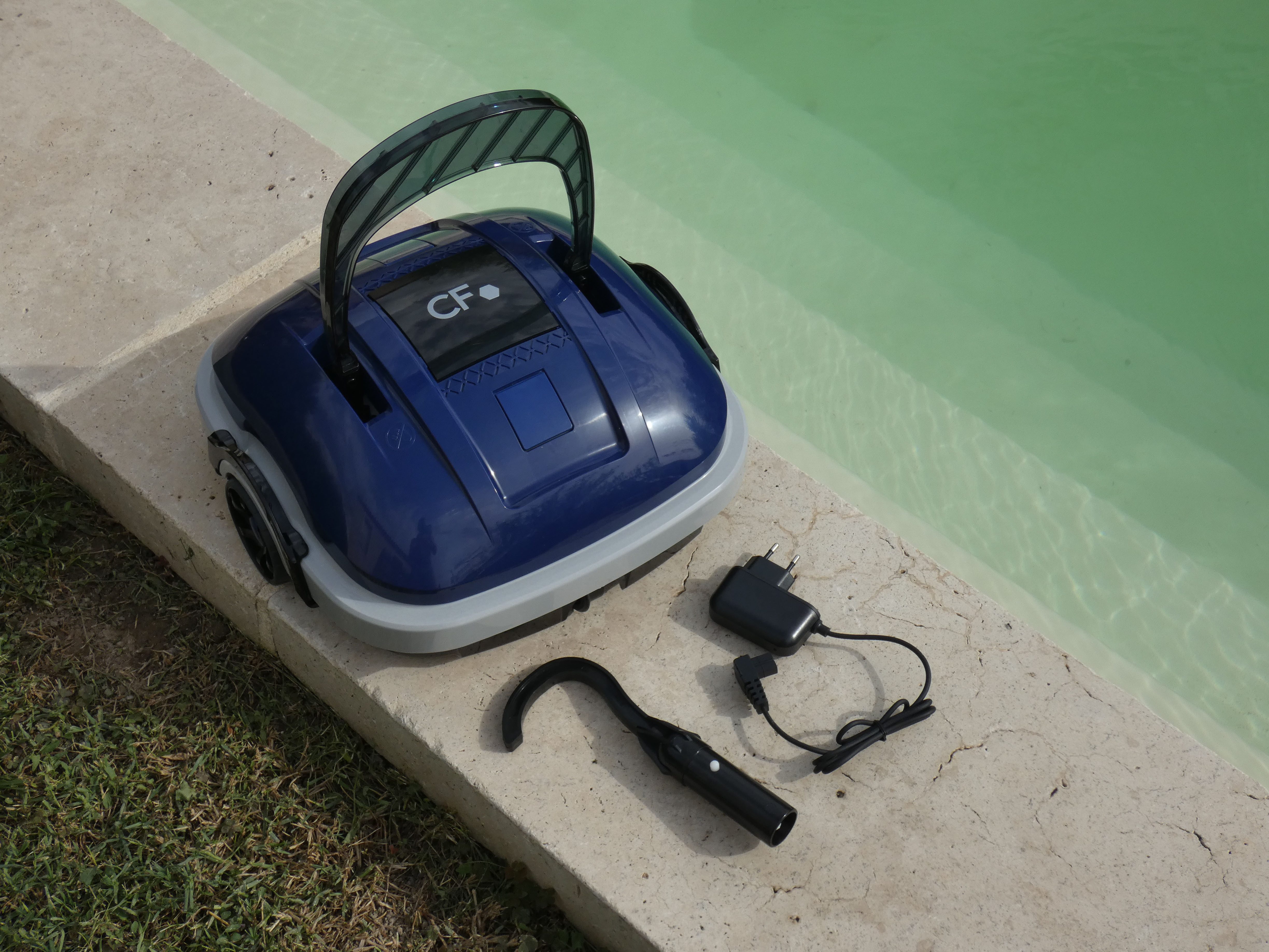 SUMMER FUN Poolbodensauger CF45 CL automatischer Bodenreiniger, (Packung, 3-St., Sauger, Lagegerät und Haken)