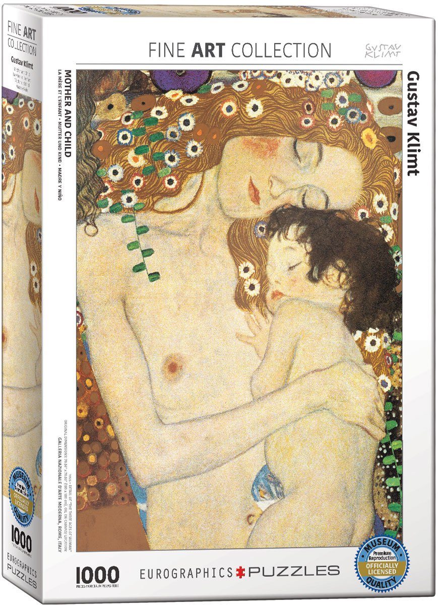 EUROGRAPHICS Puzzle 6000-2776 Gustav Klimt Mutter und Kind (Detail), 1000 Puzzleteile