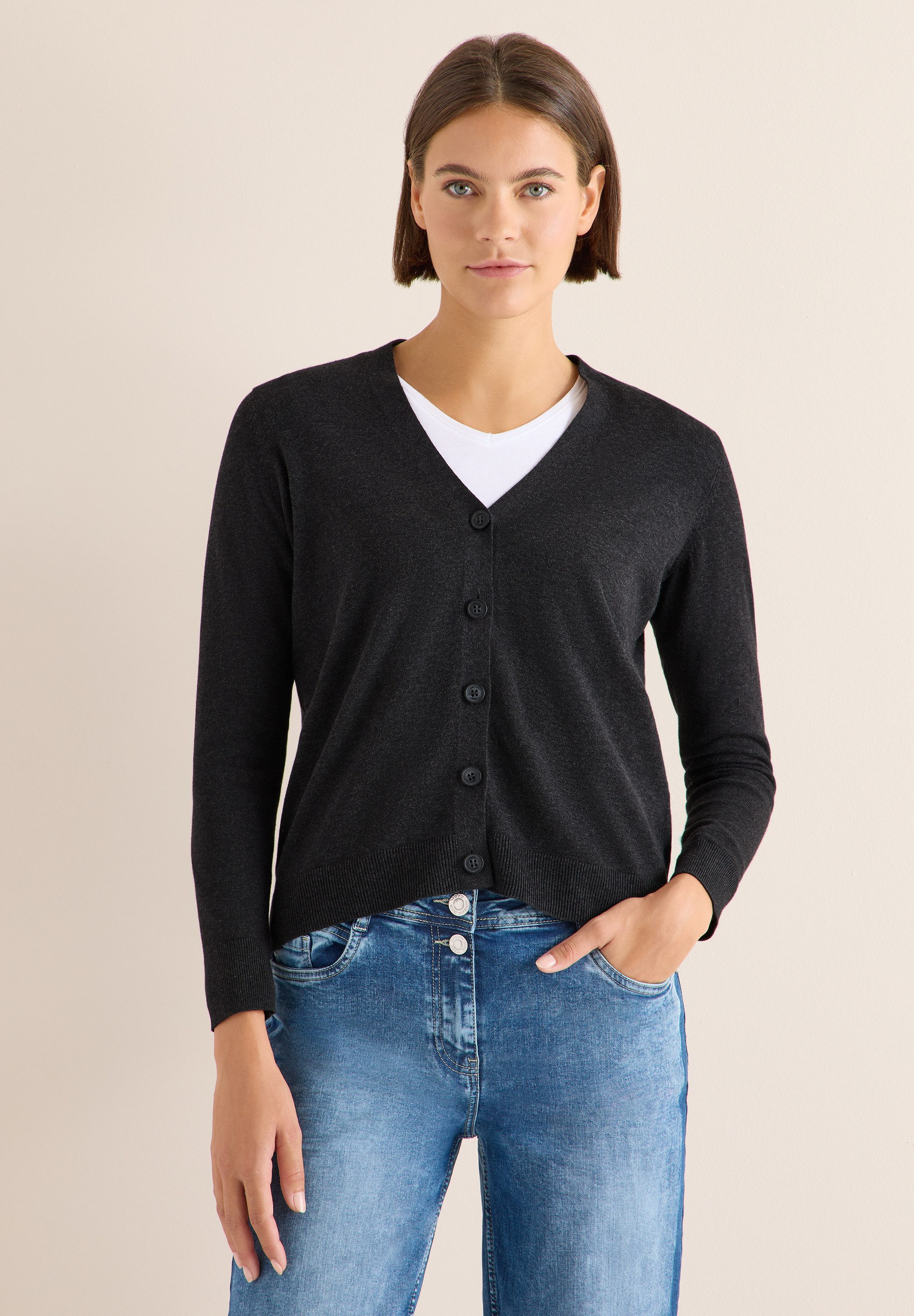 CECIL Cardigan aus Baumwolle mit Stretchanteil